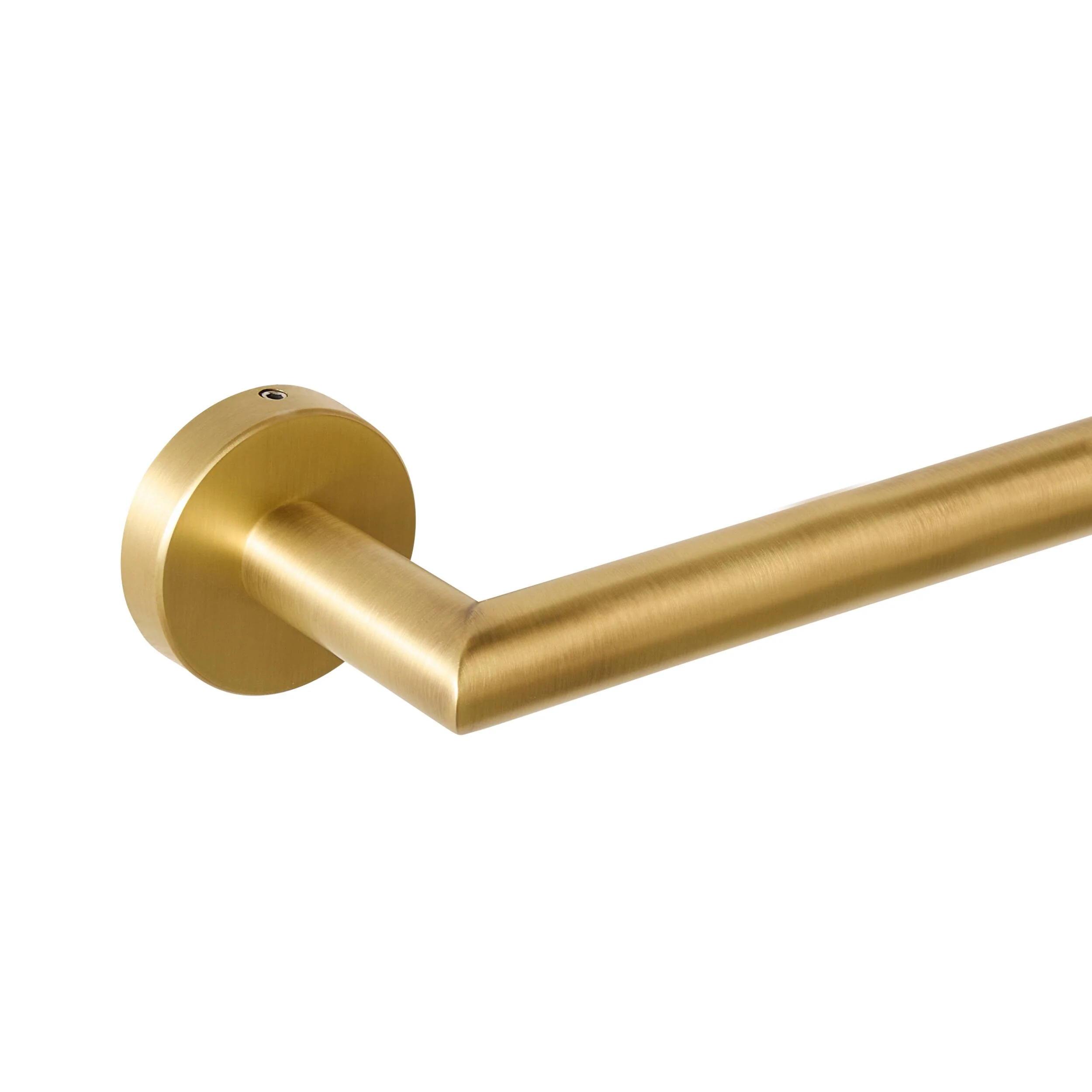 Harper Single Towel Rail 75cm Brushed Brass - Image 2