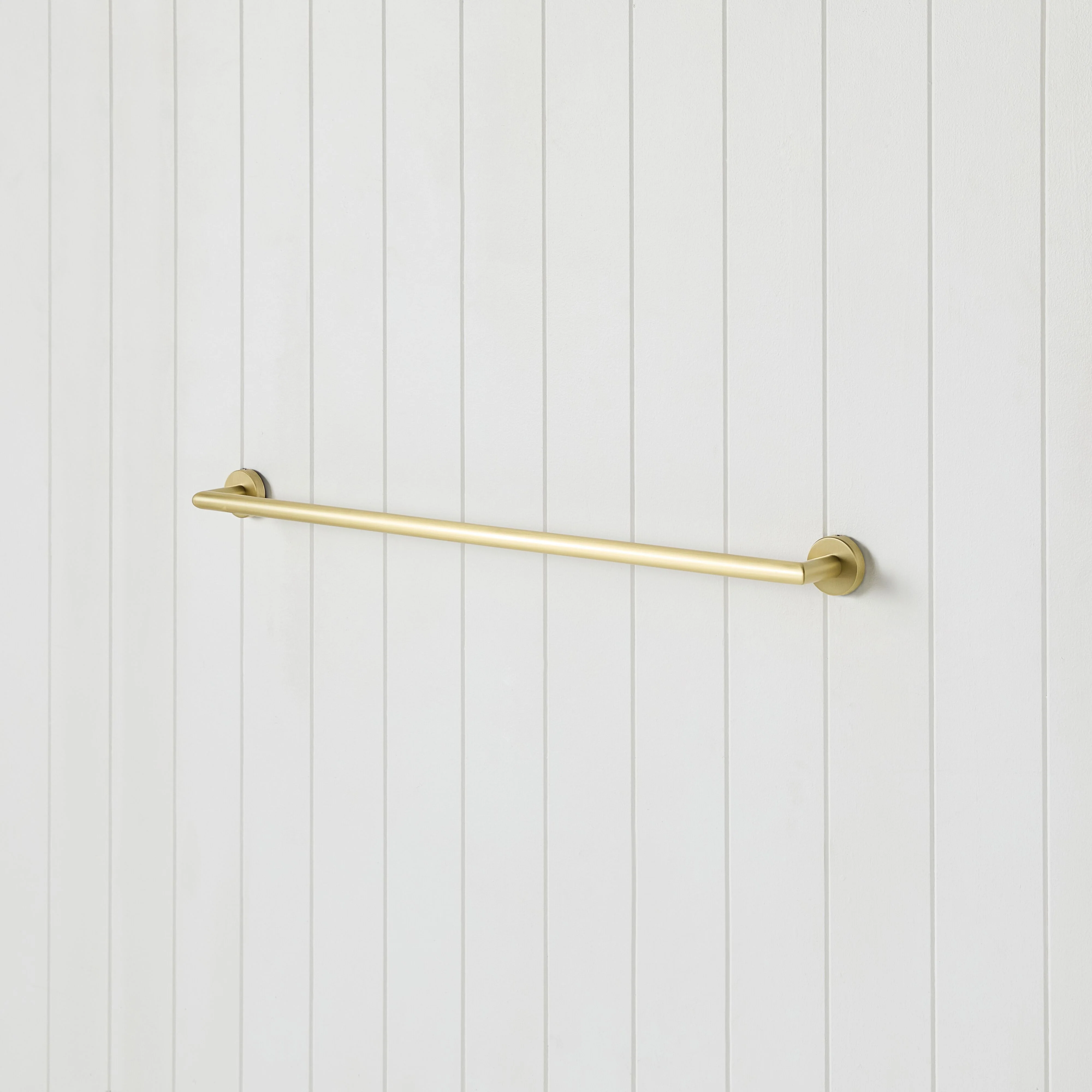 Harper Single Towel Rail 75cm Brushed Brass - Image 3
