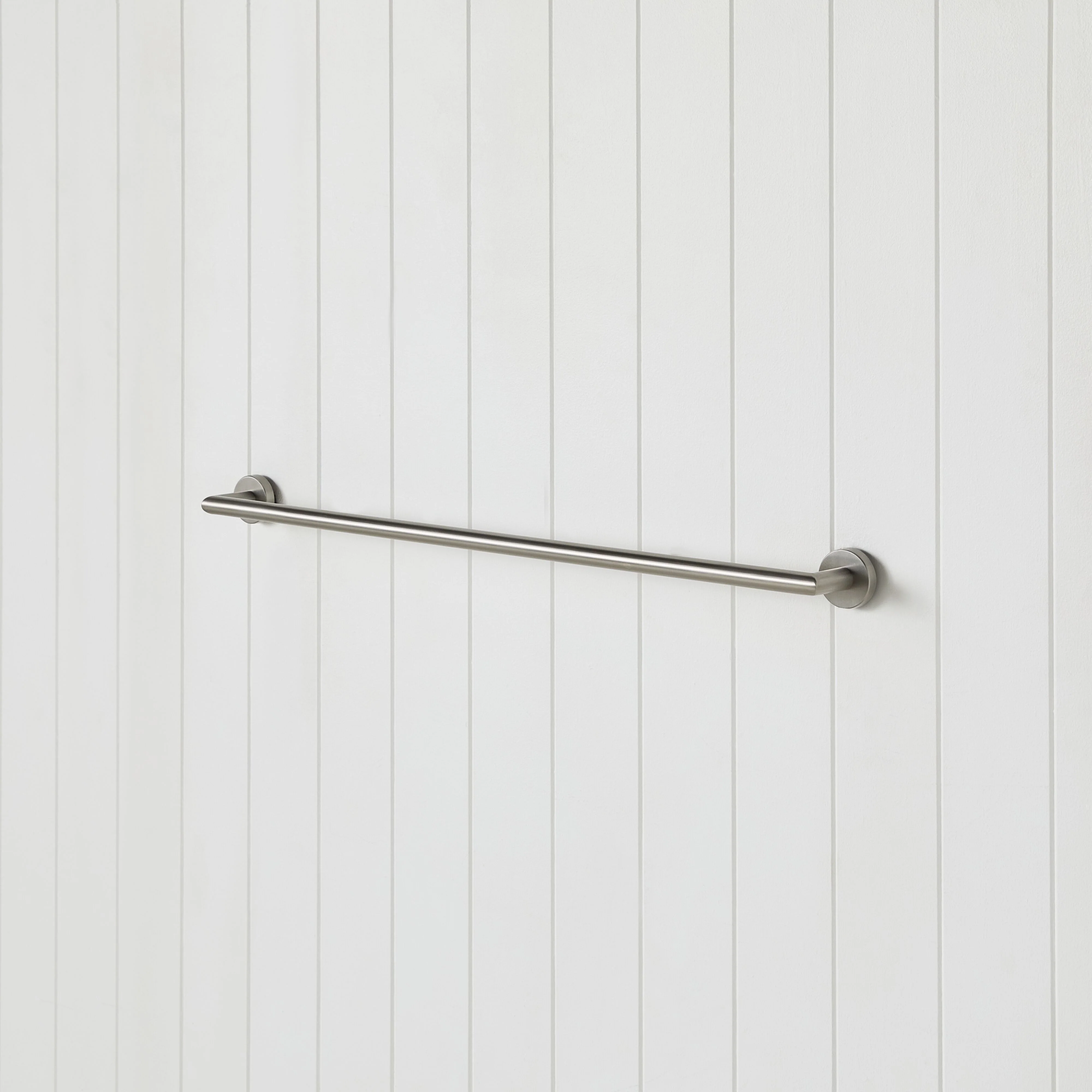 Harper Single Towel Rail 75cm Brushed Nickel - Image 3