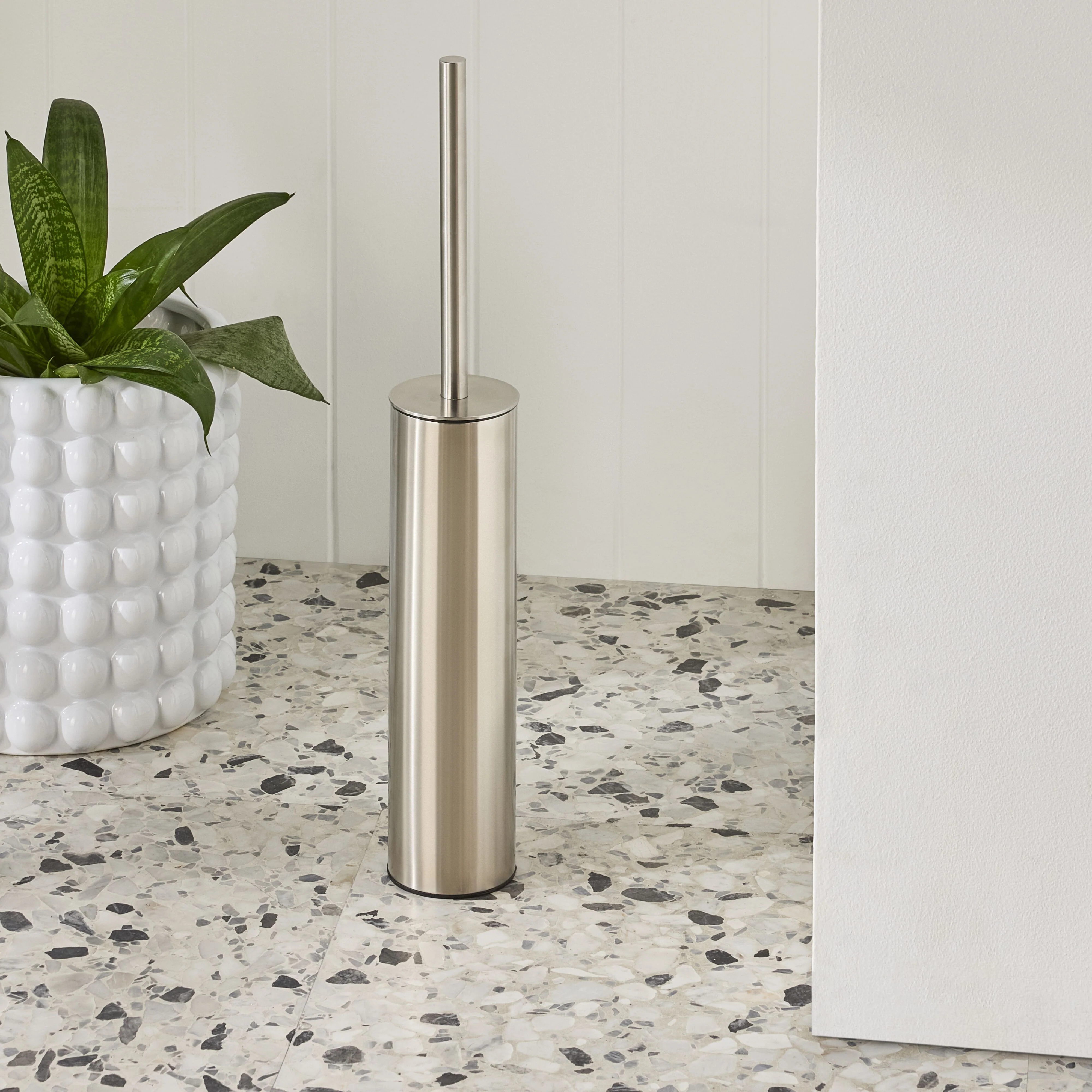 Harper Toilet Brush Holder Brushed Nickel - Image 3