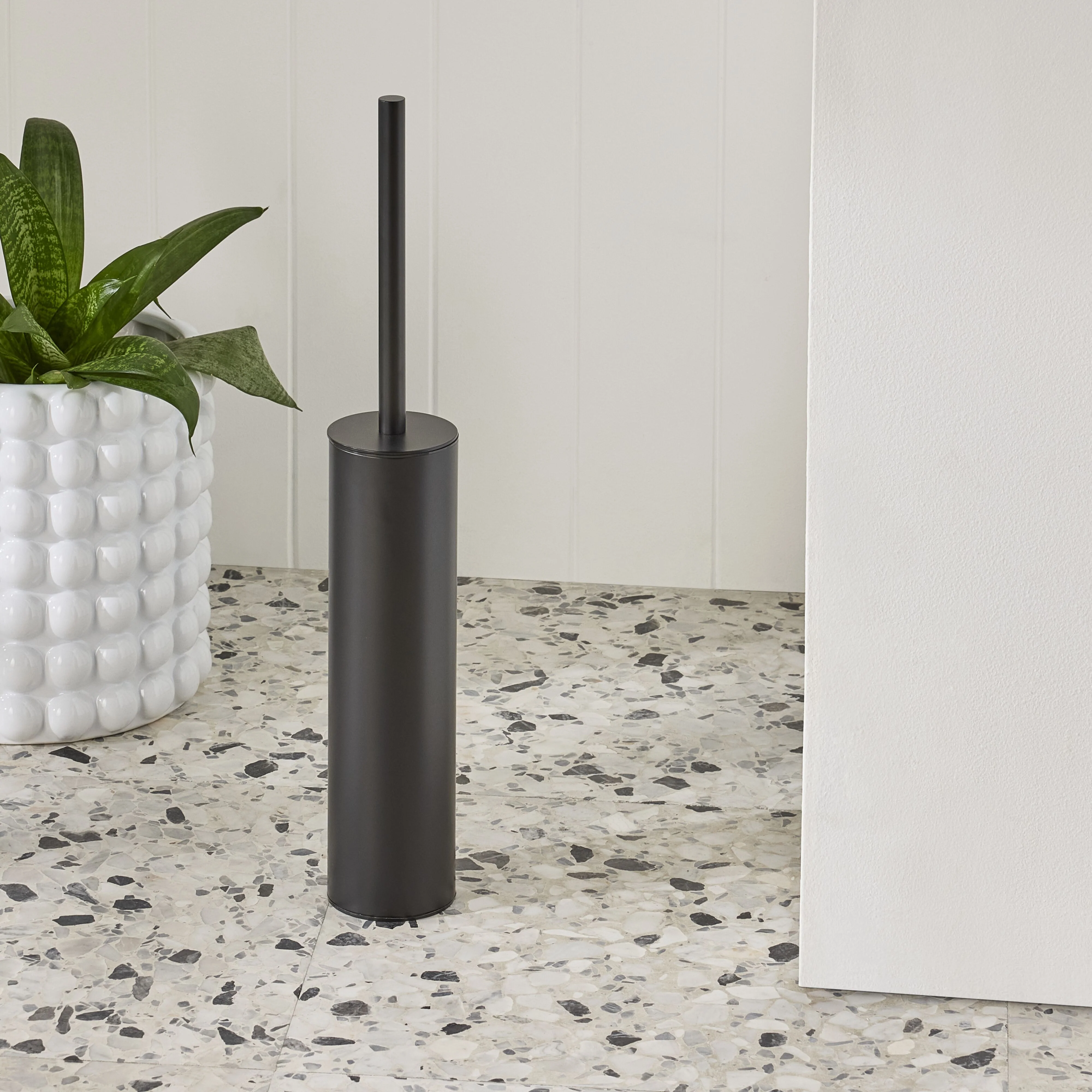 Harper Toilet Brush Holder Matt Black - Image 3