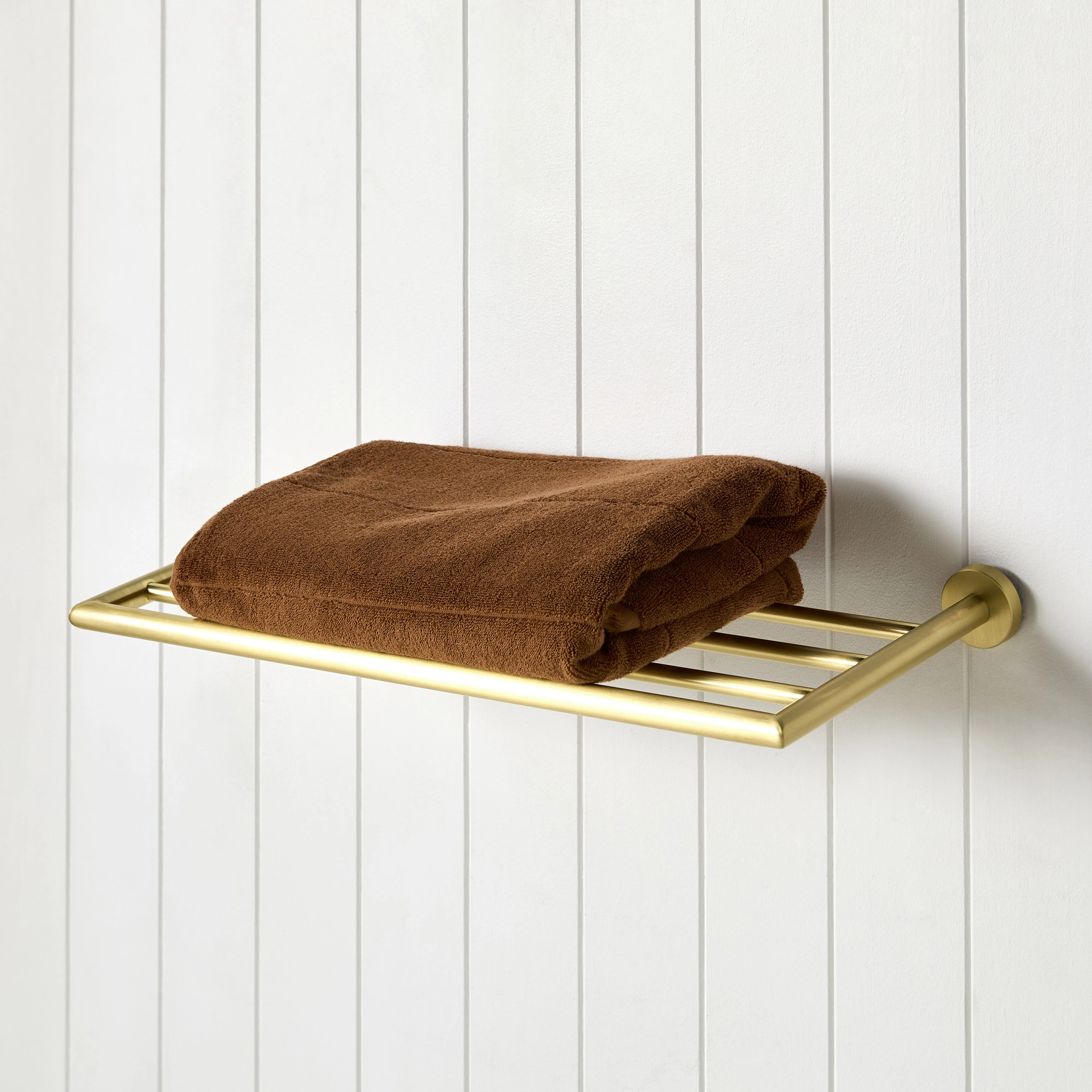 Harper Towel Rack 60cm Brushed Brass - Image 4