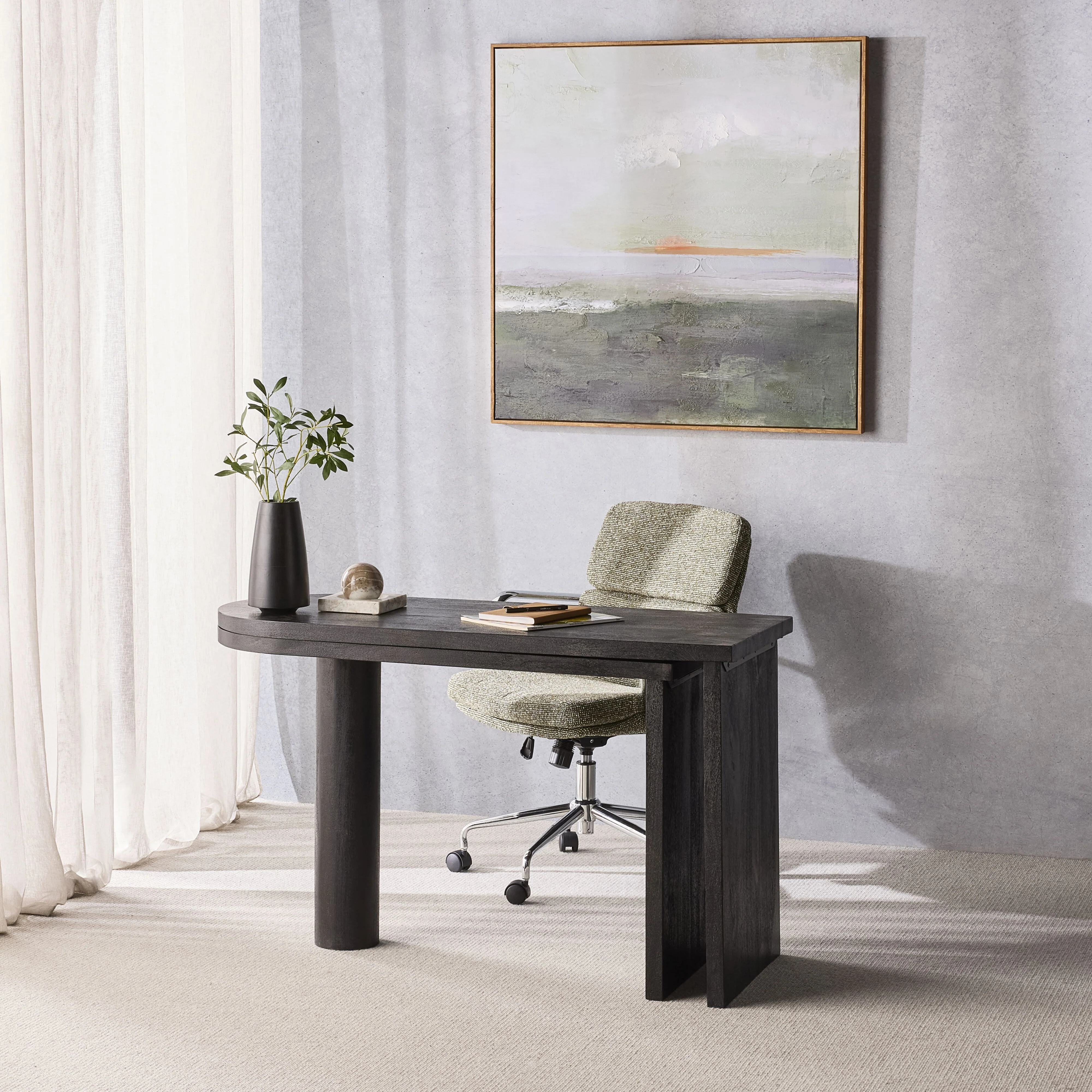 Harrie L Shape Rotating Desk Black - Image 10