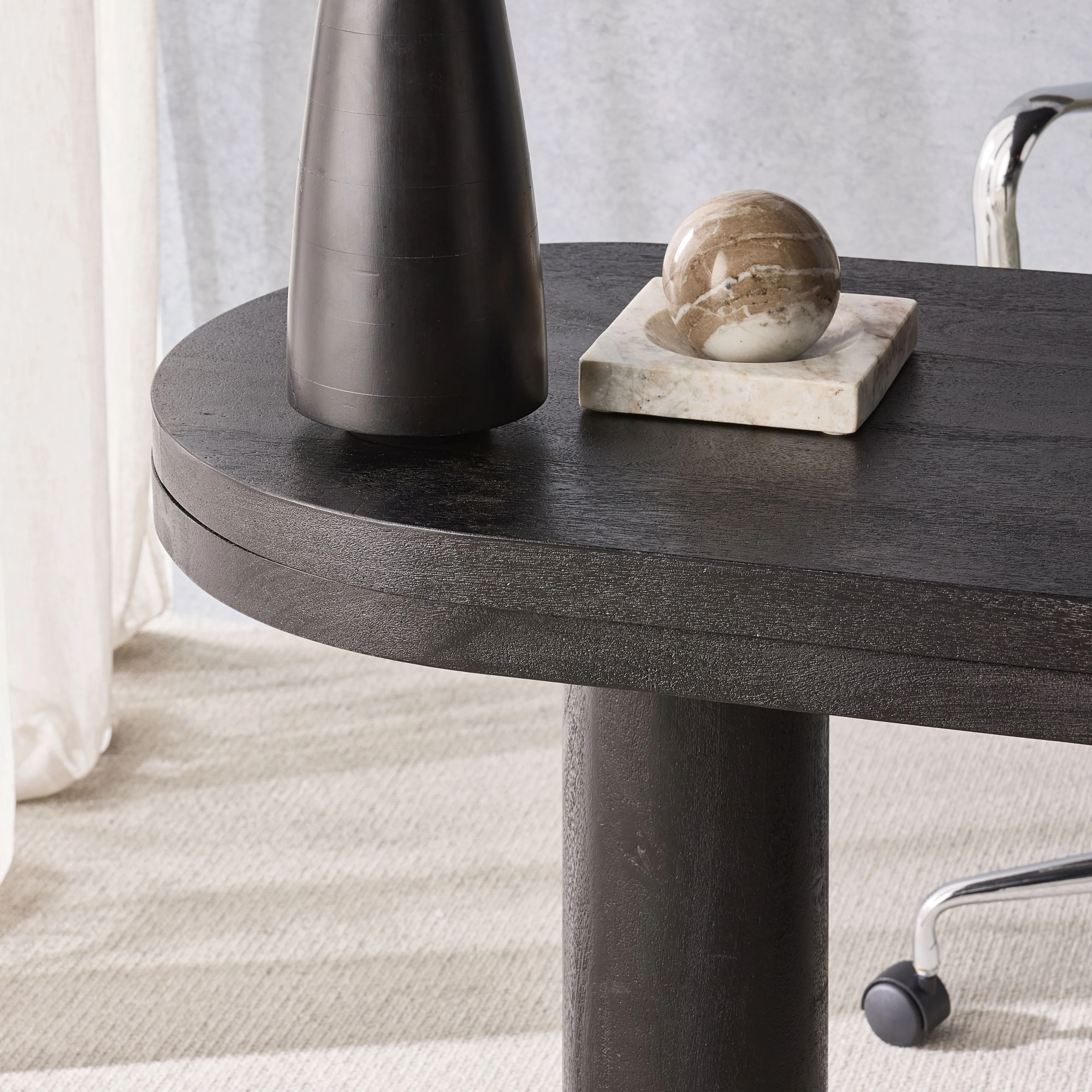 Harrie L Shape Rotating Desk Black - Image 11