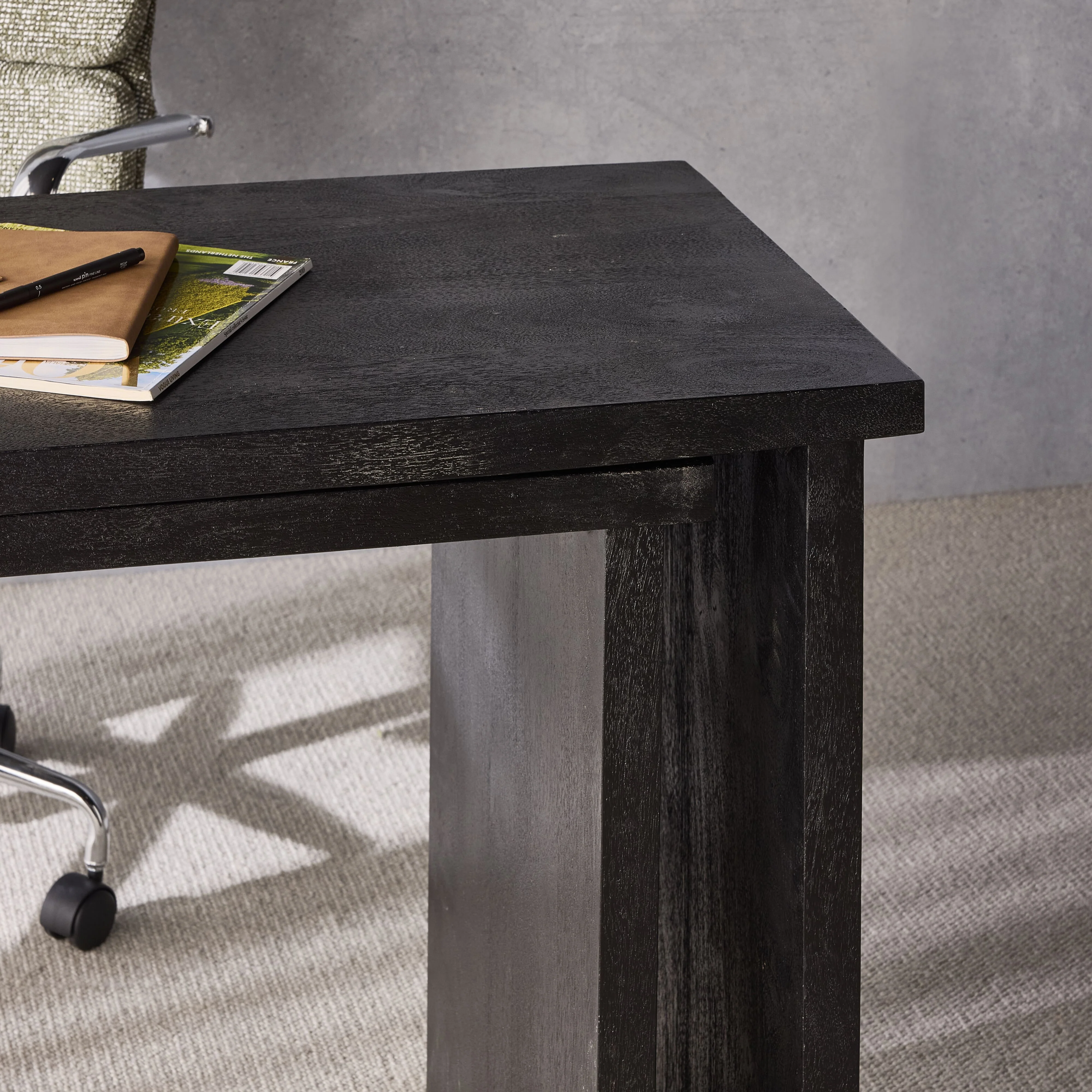 Harrie L Shape Rotating Desk Black - Image 12