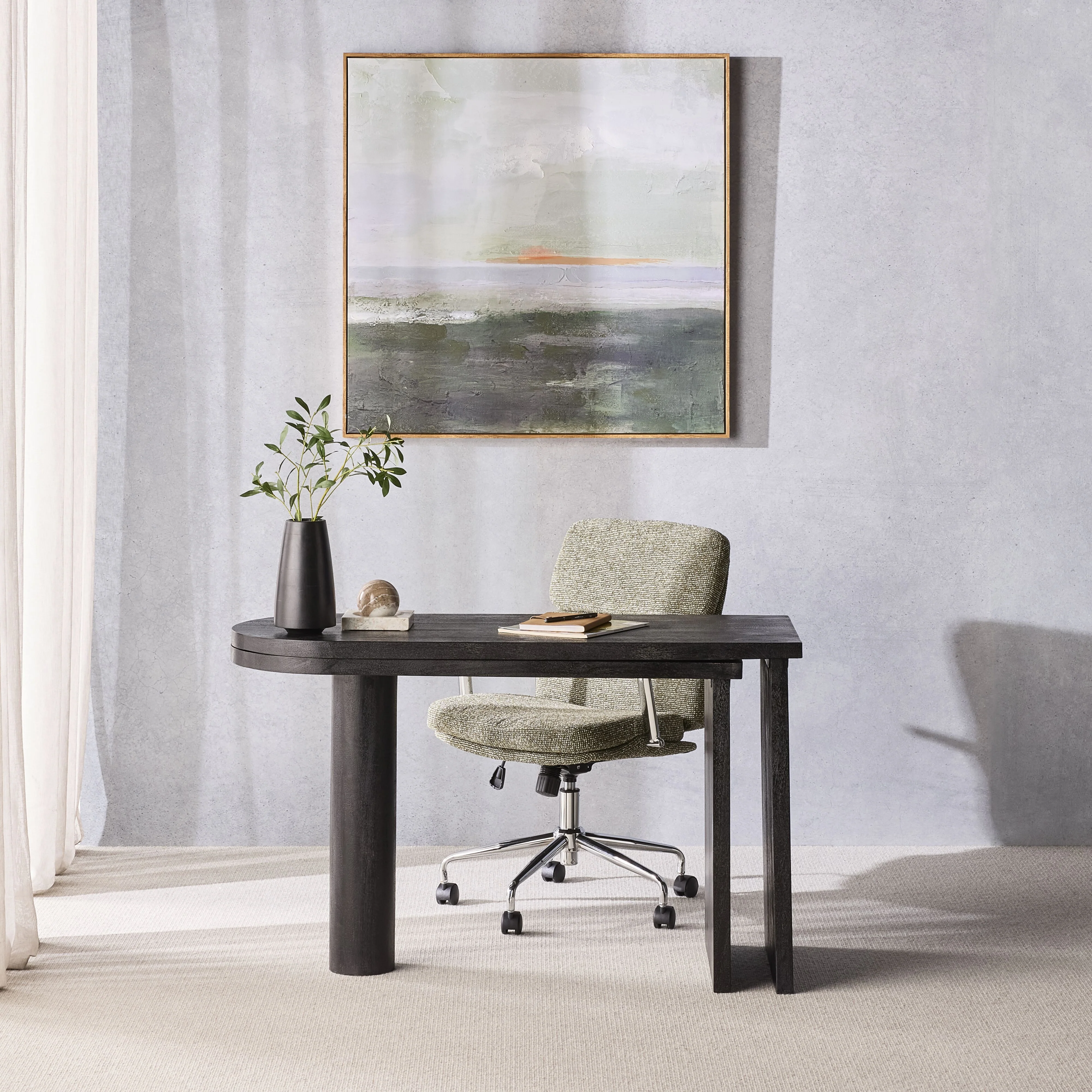 Harrie L Shape Rotating Desk Black - Image 9