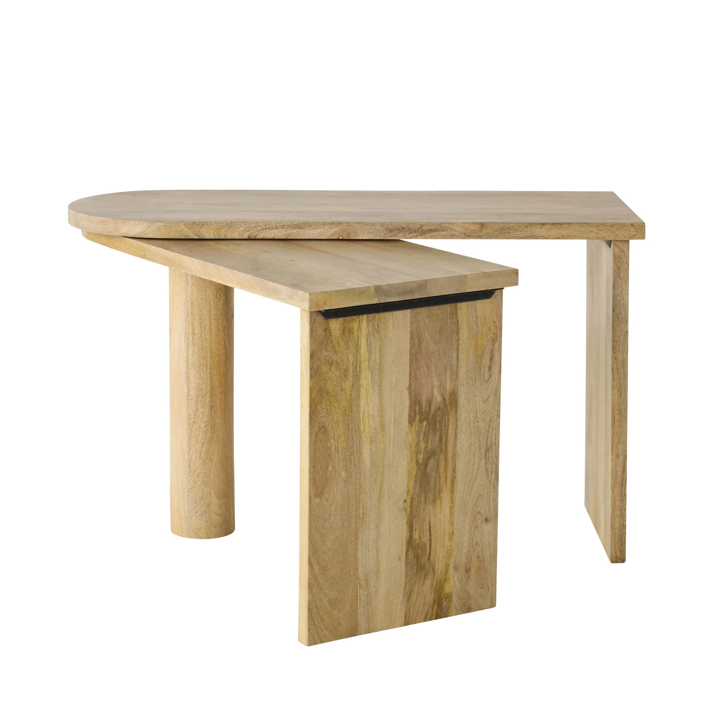 Harrie L Shape Rotating Desk Natural - Image 2