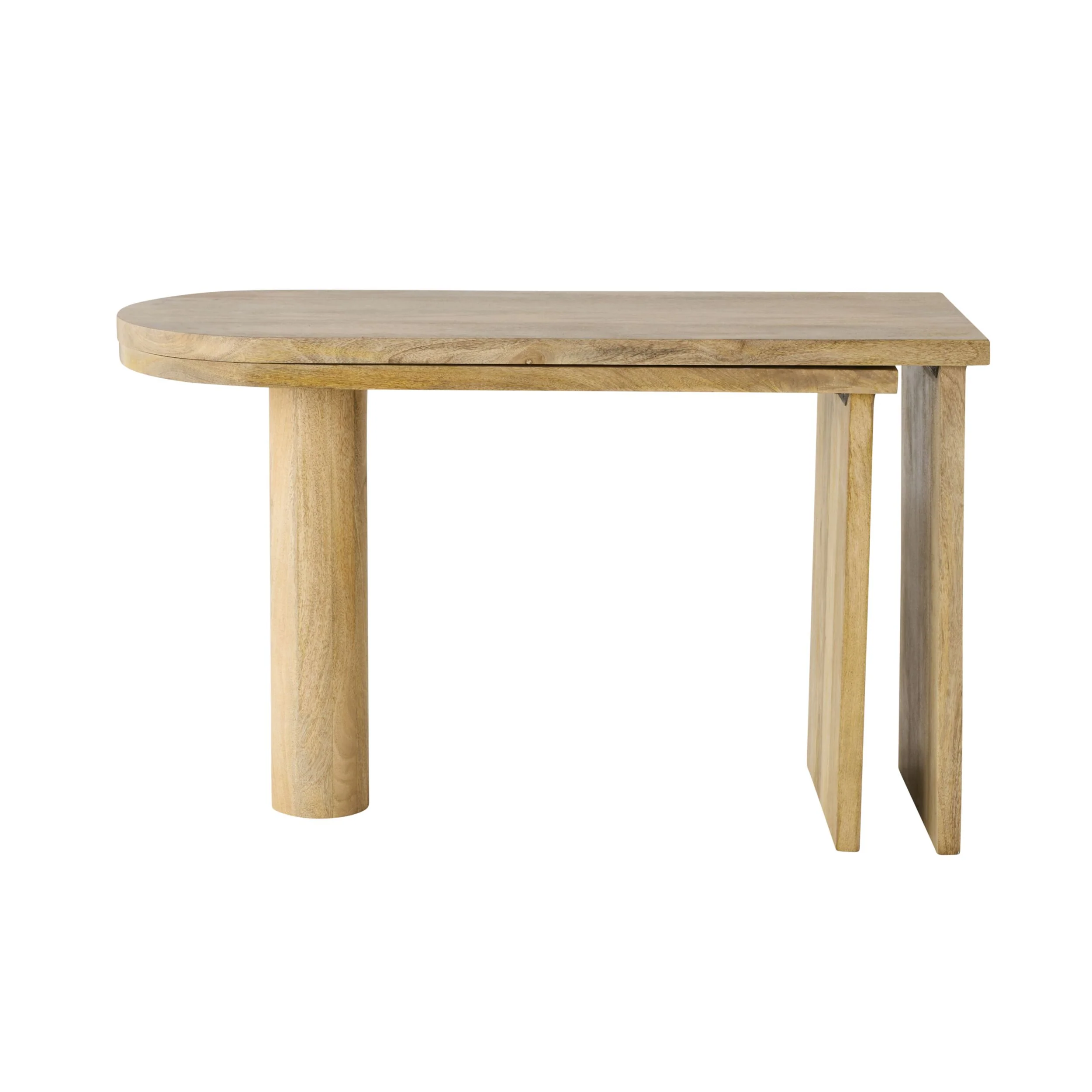 Harrie L Shape Rotating Desk Natural - Image 3