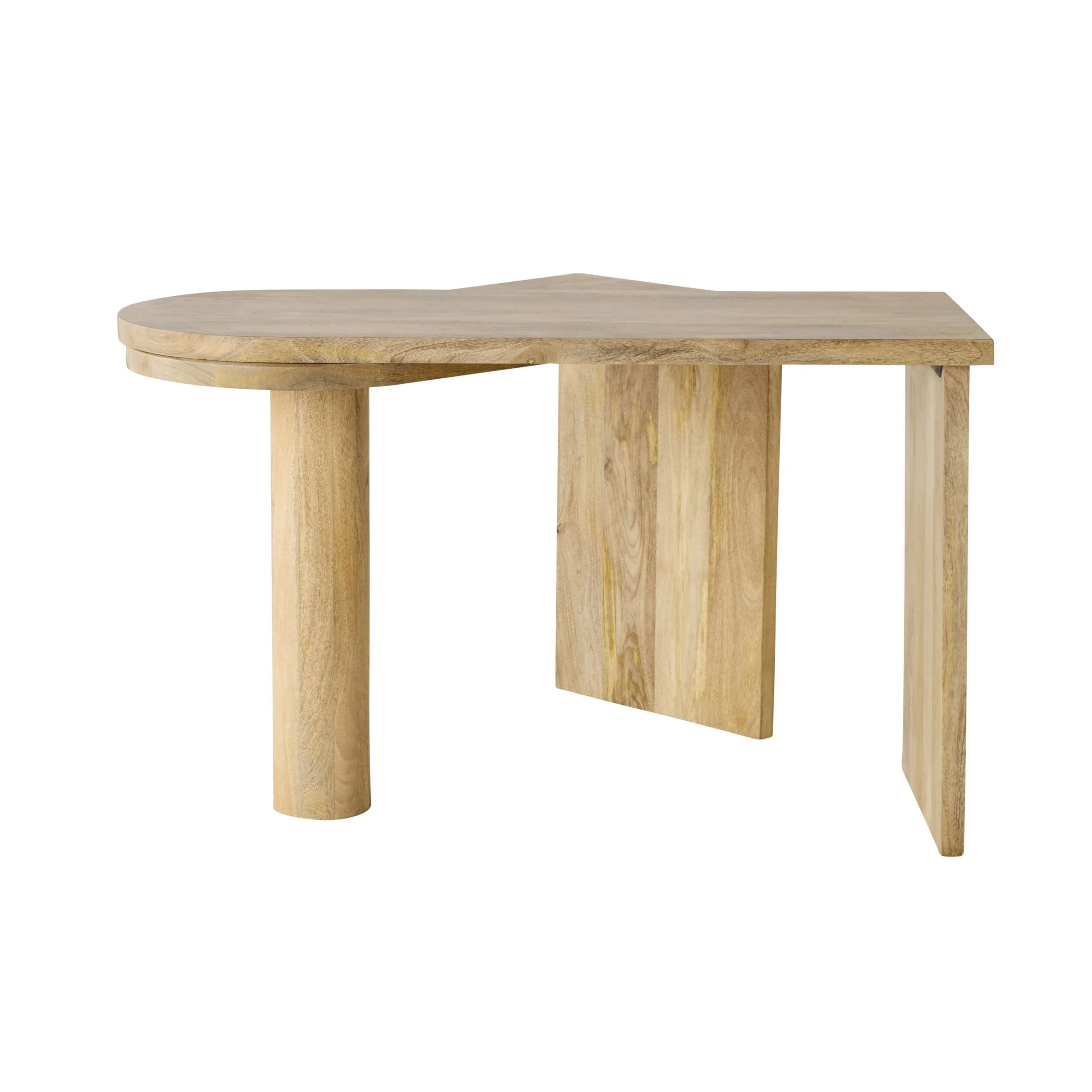 Harrie L Shape Rotating Desk Natural - Image 4