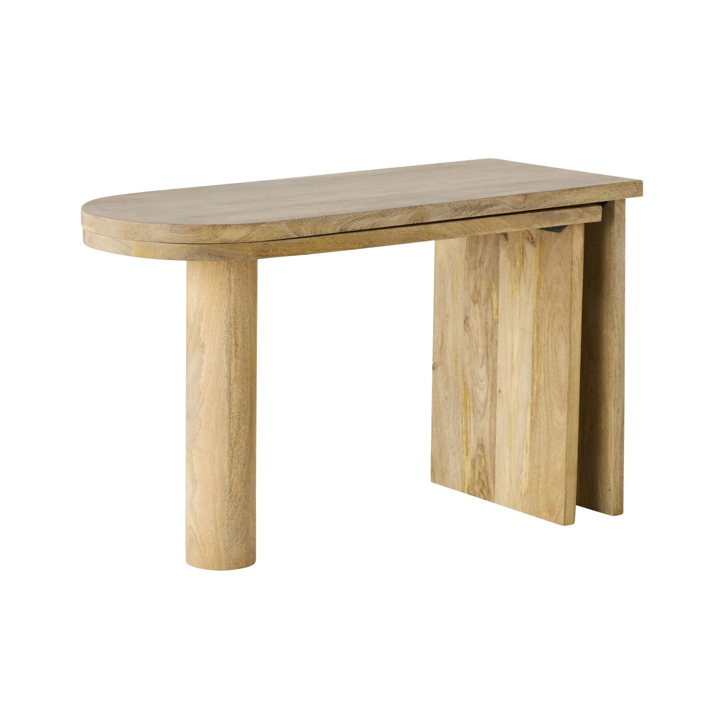 Harrie L Shape Rotating Desk Natural - Image 5