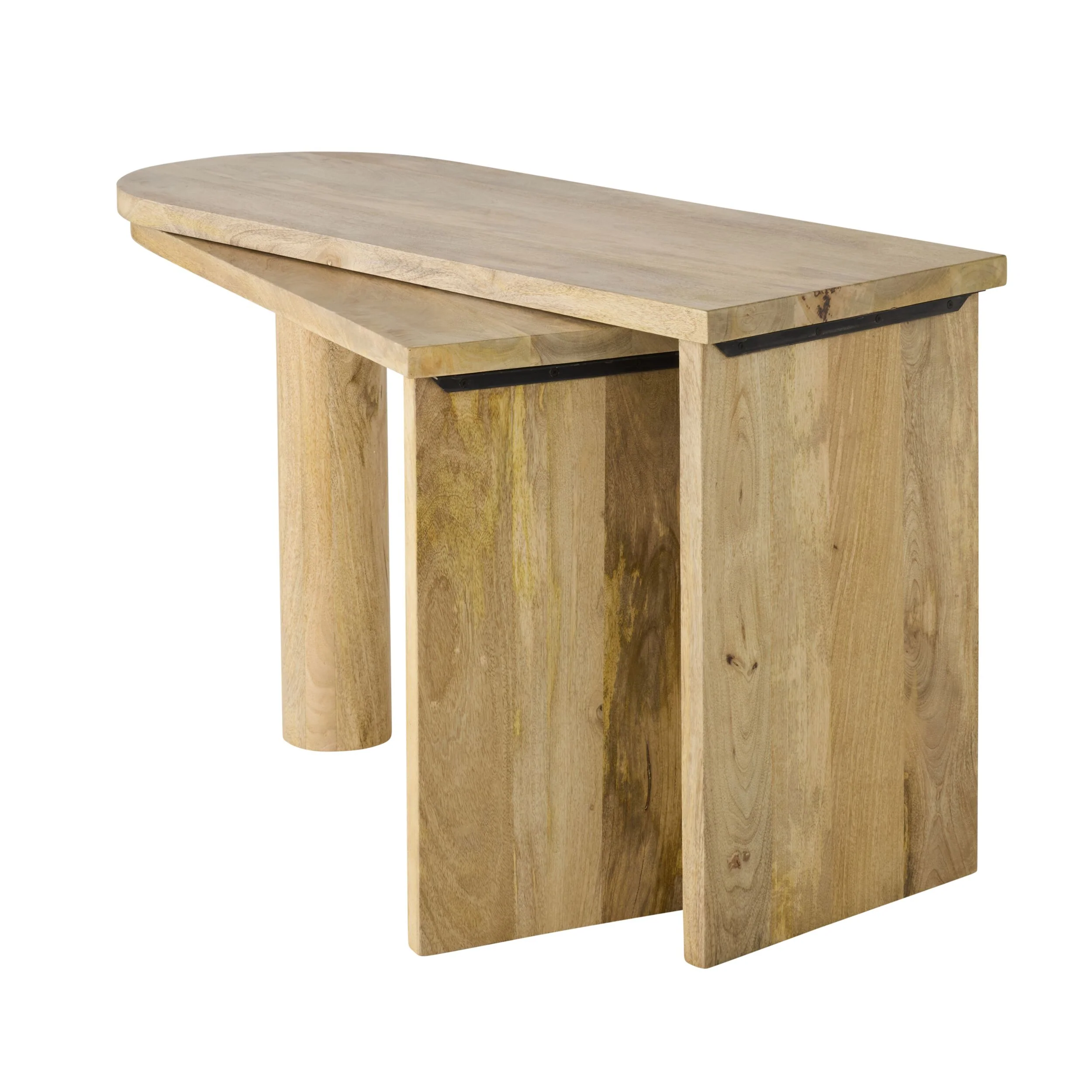 Harrie L Shape Rotating Desk Natural - Image 7