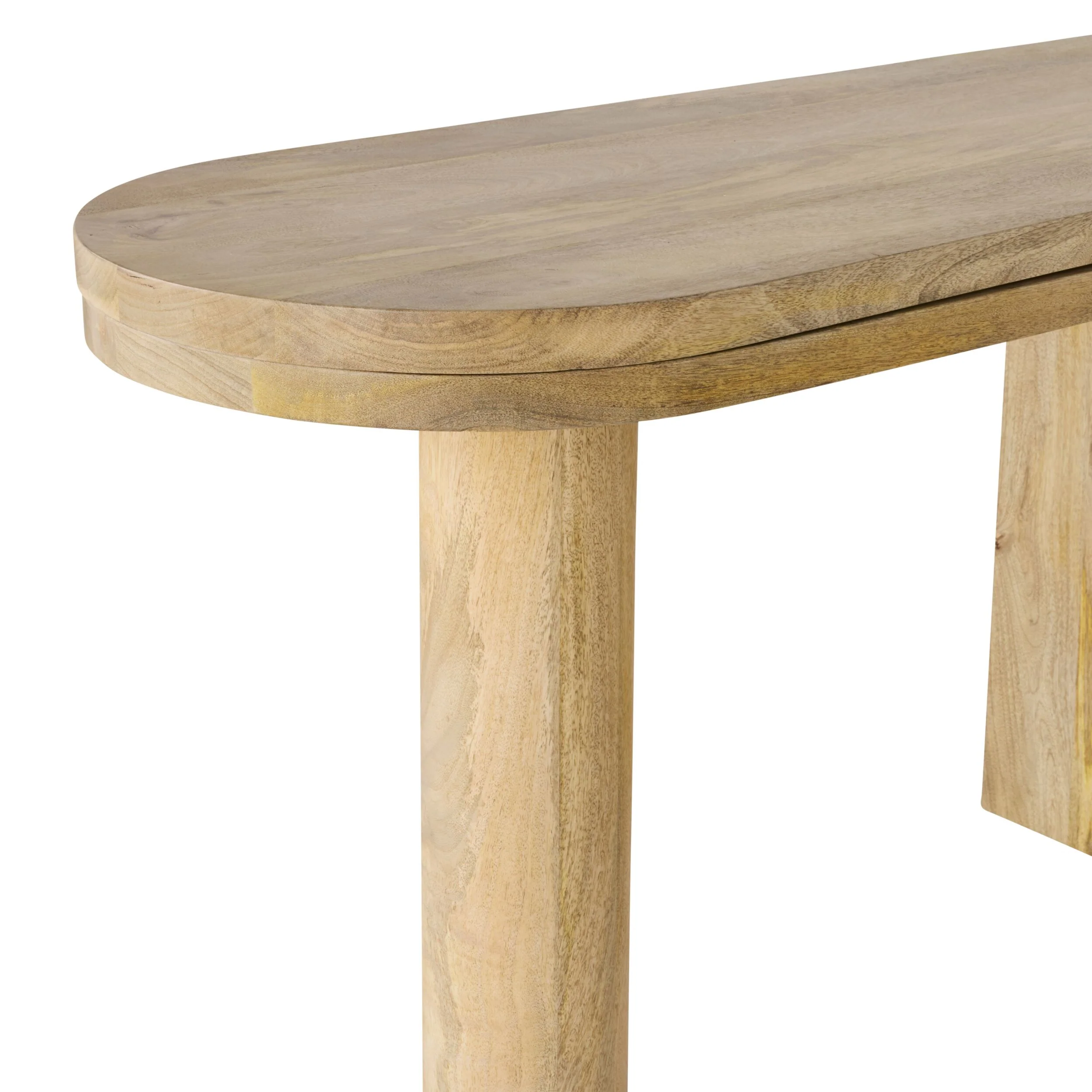 Harrie L Shape Rotating Desk Natural - Image 8