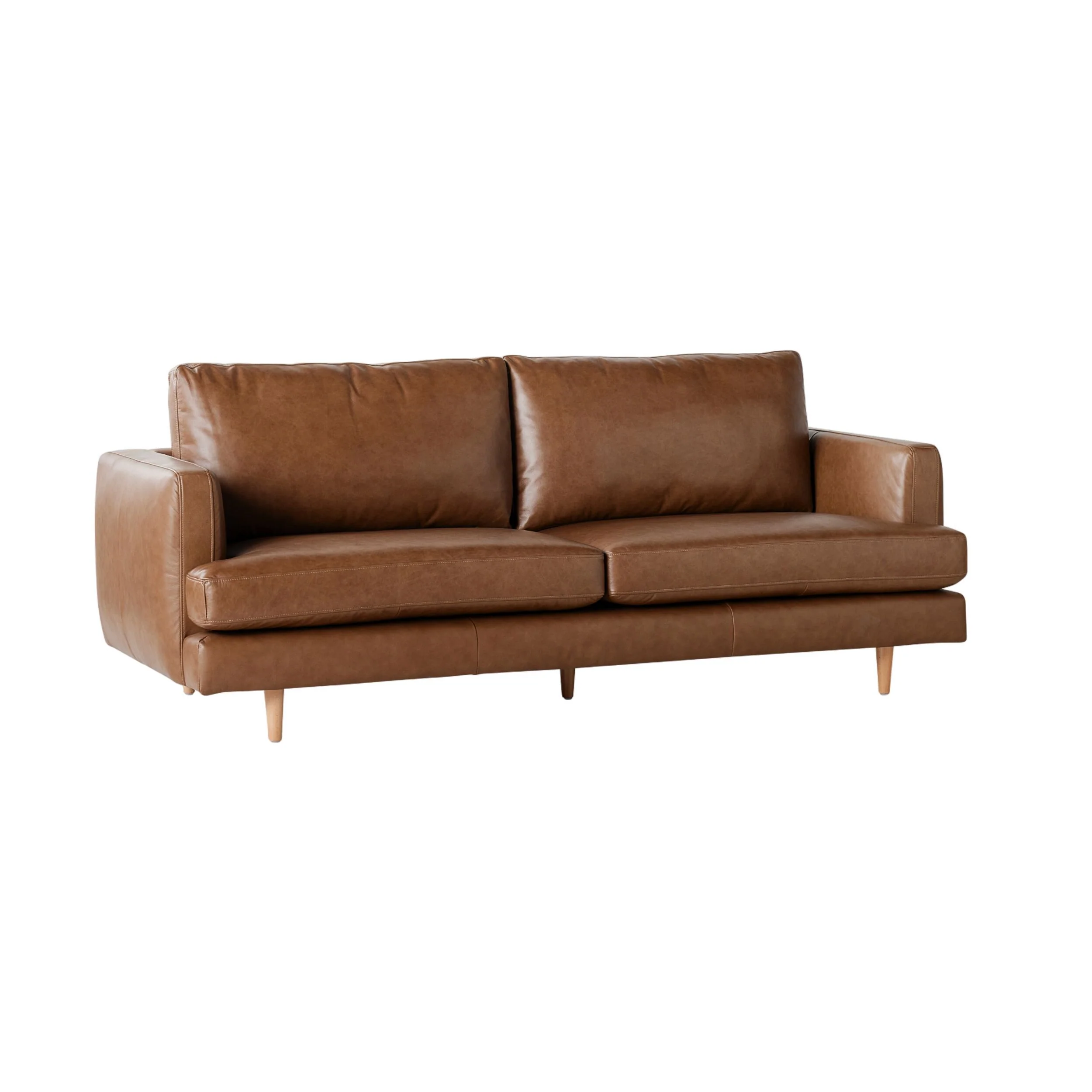 Harrison 3 Seater Leather Sofa Dakota Chestnut - Image 2
