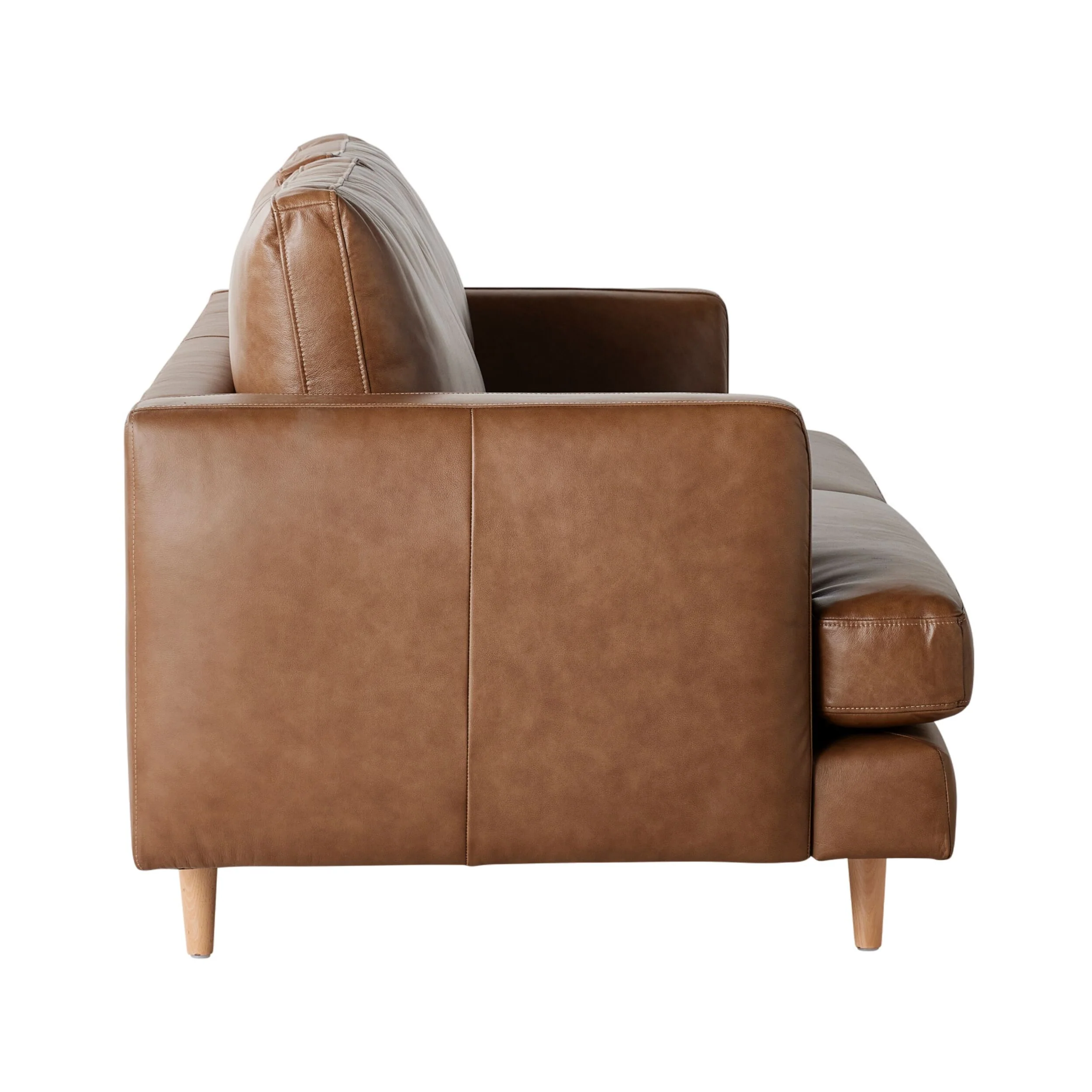 Harrison 3 Seater Leather Sofa Dakota Chestnut - Image 3