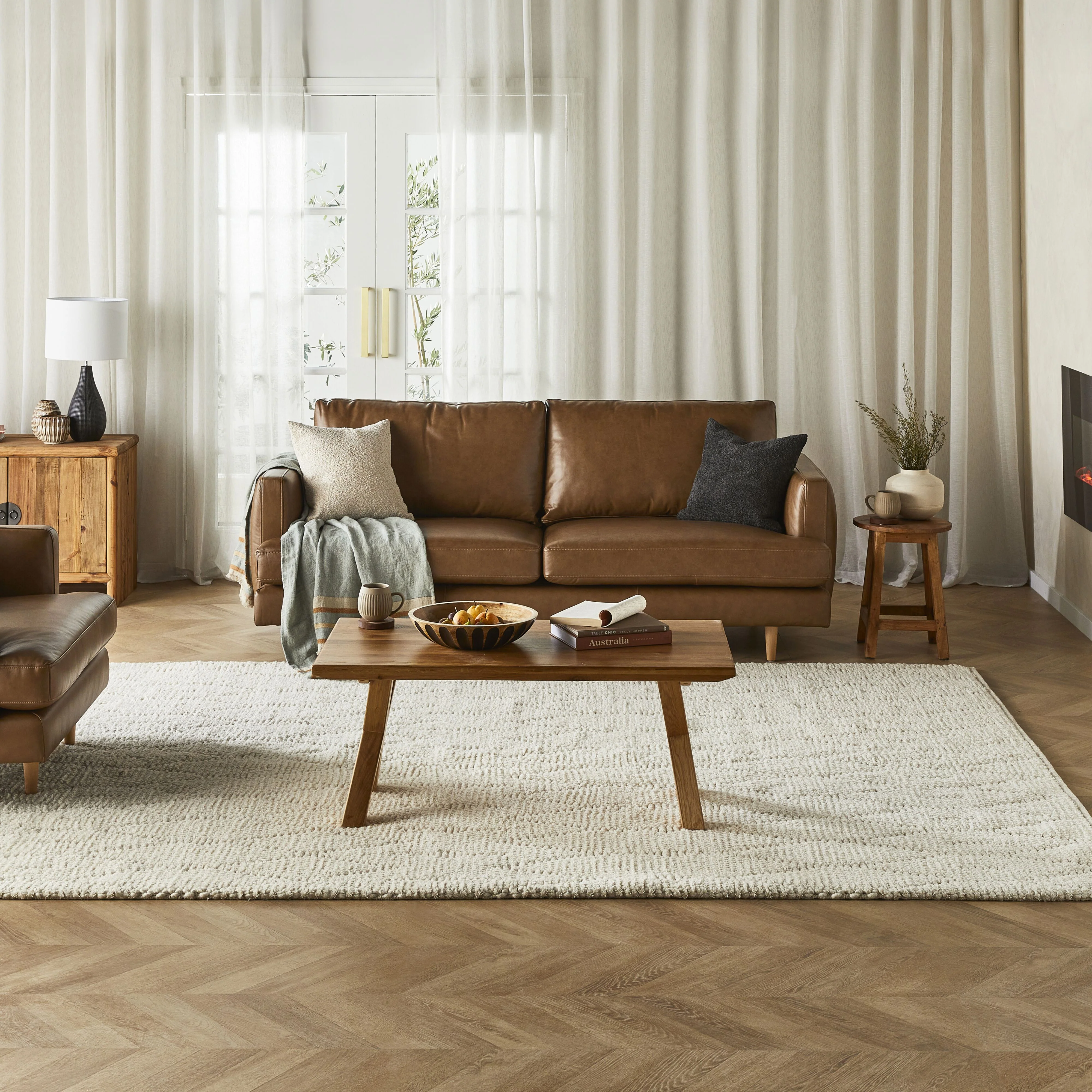 Harrison 3 Seater Leather Sofa Dakota Chestnut - Image 7