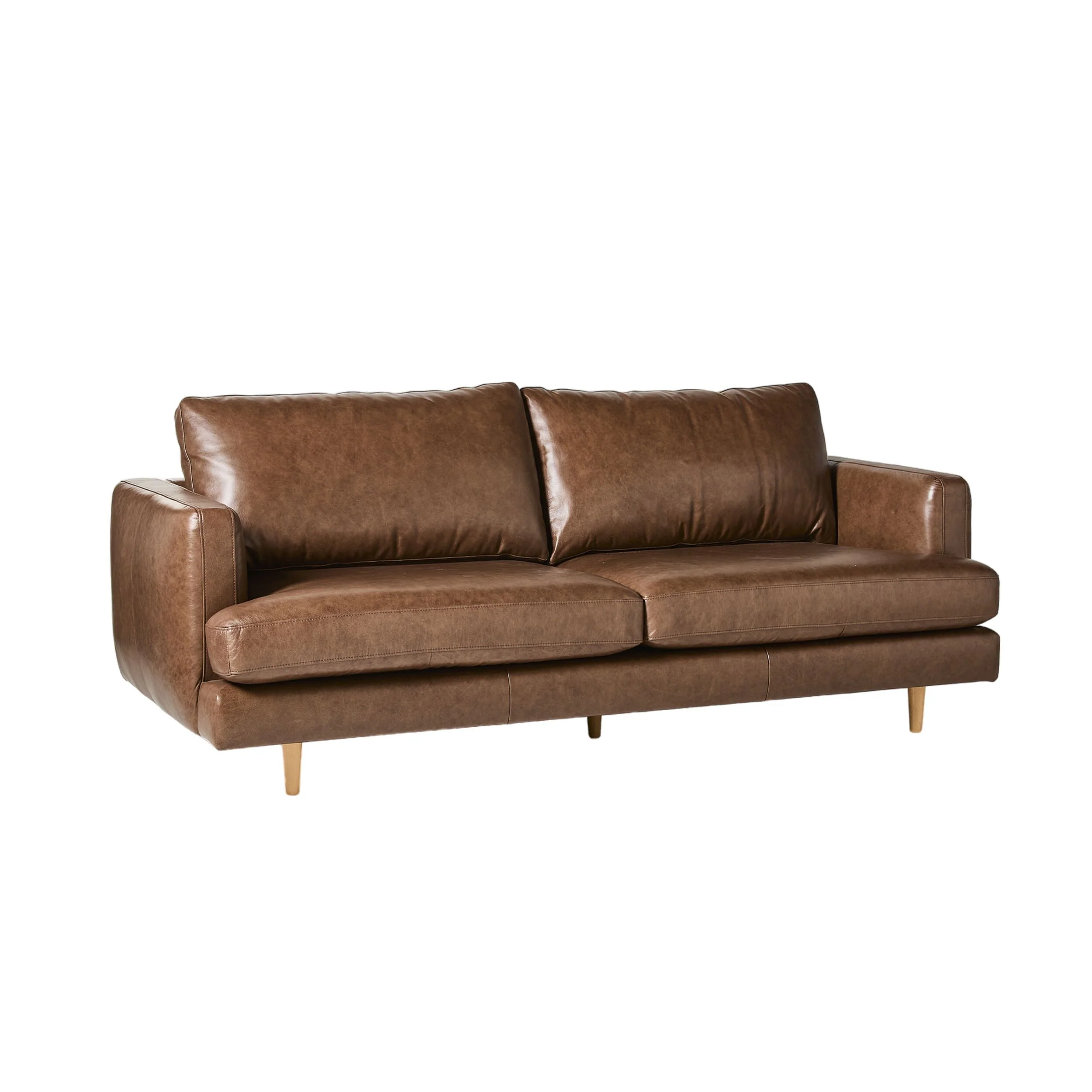 Harrison 3 Seater Leather Sofa Dakota Mocha - Image 2