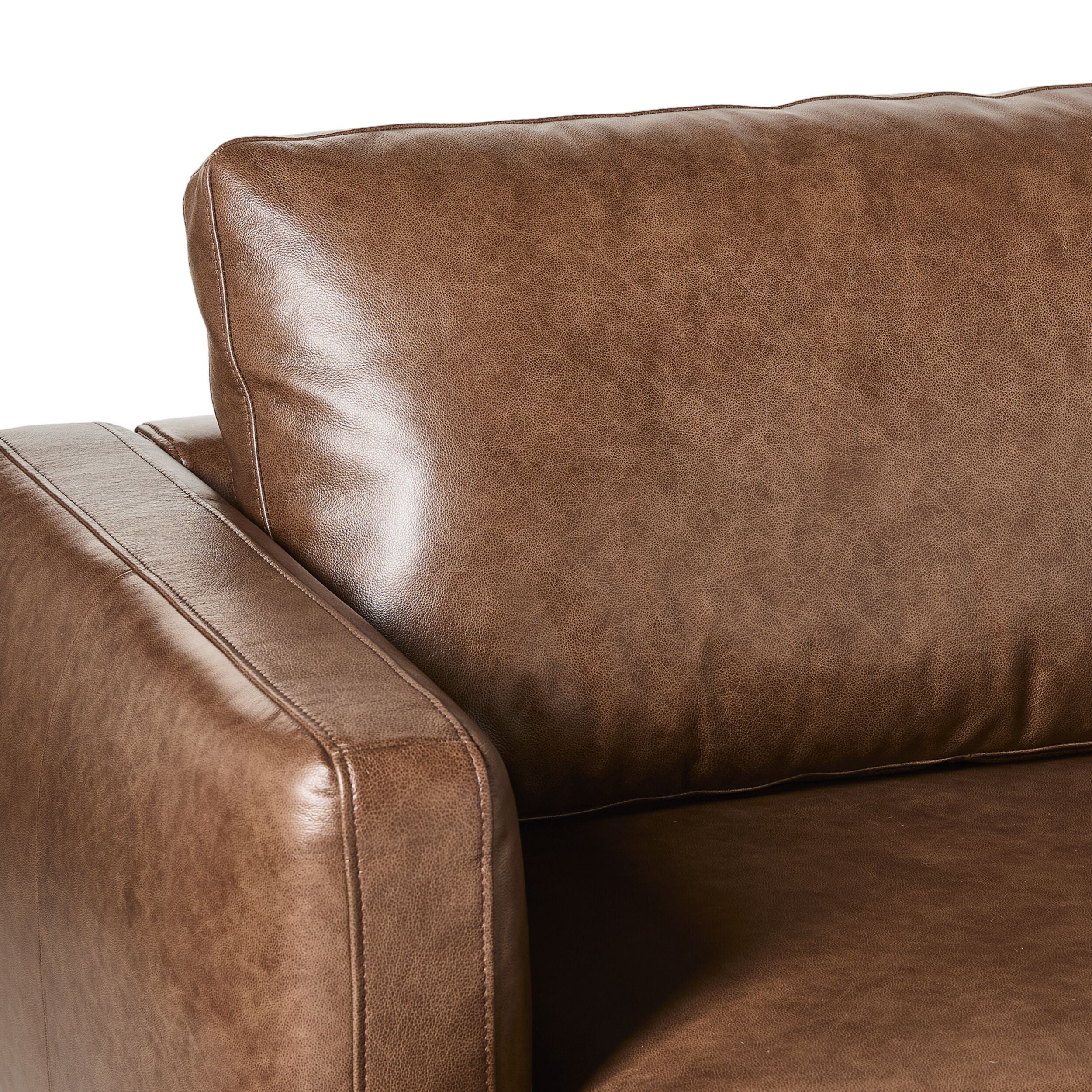 Harrison 3 Seater Leather Sofa Dakota Mocha - Image 5