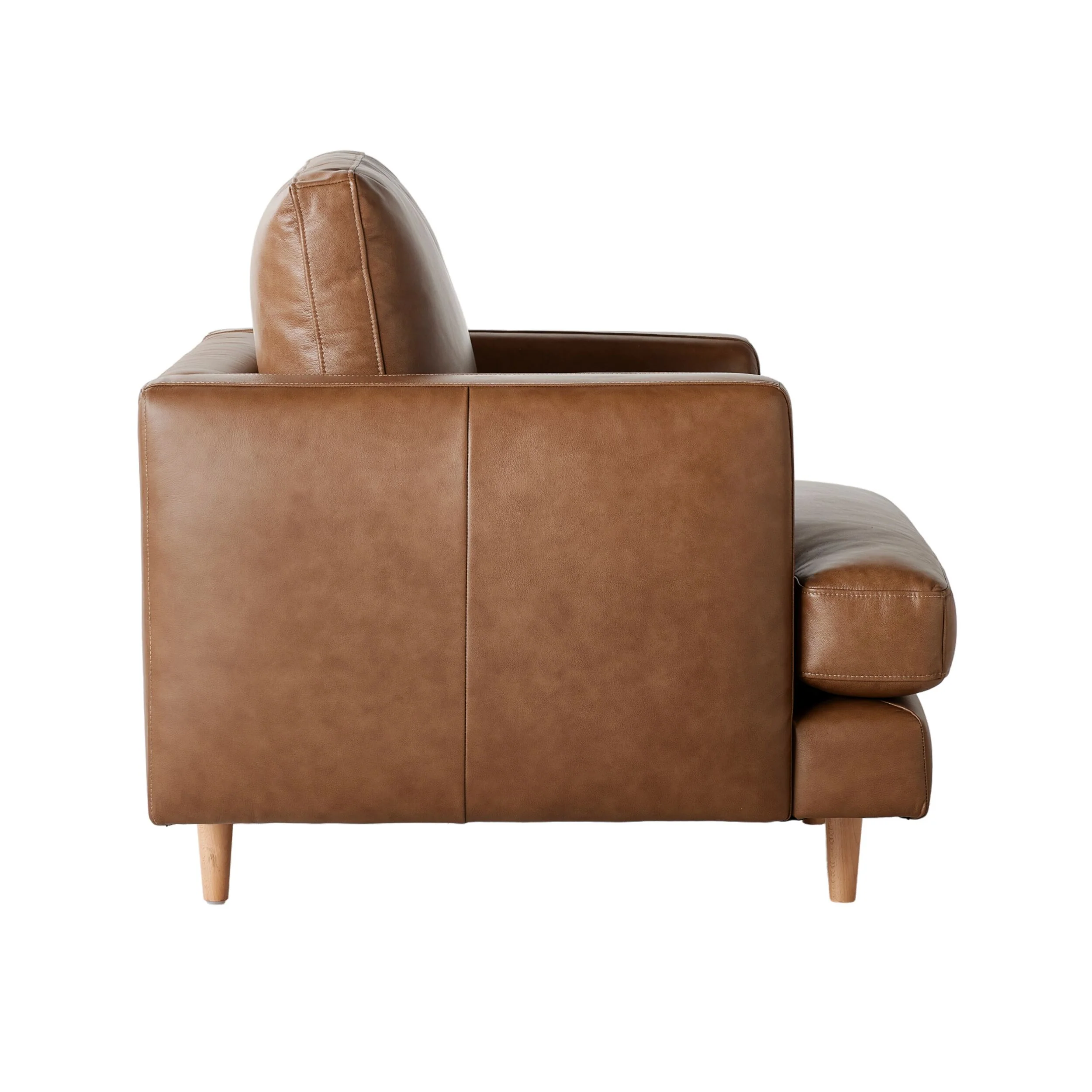 Harrison Leather Armchair Dakota Chestnut - Image 3