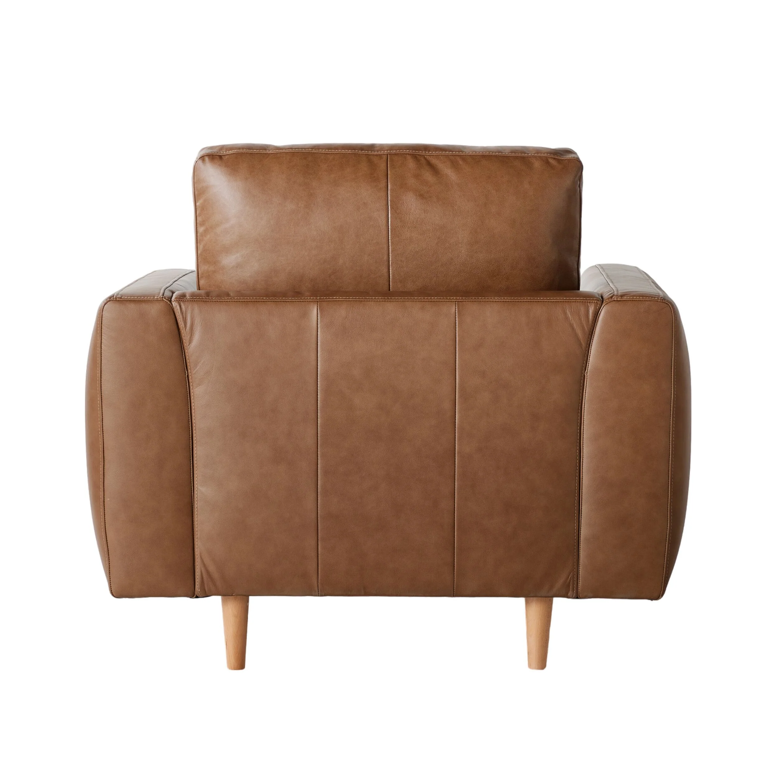 Harrison Leather Armchair Dakota Chestnut - Image 4