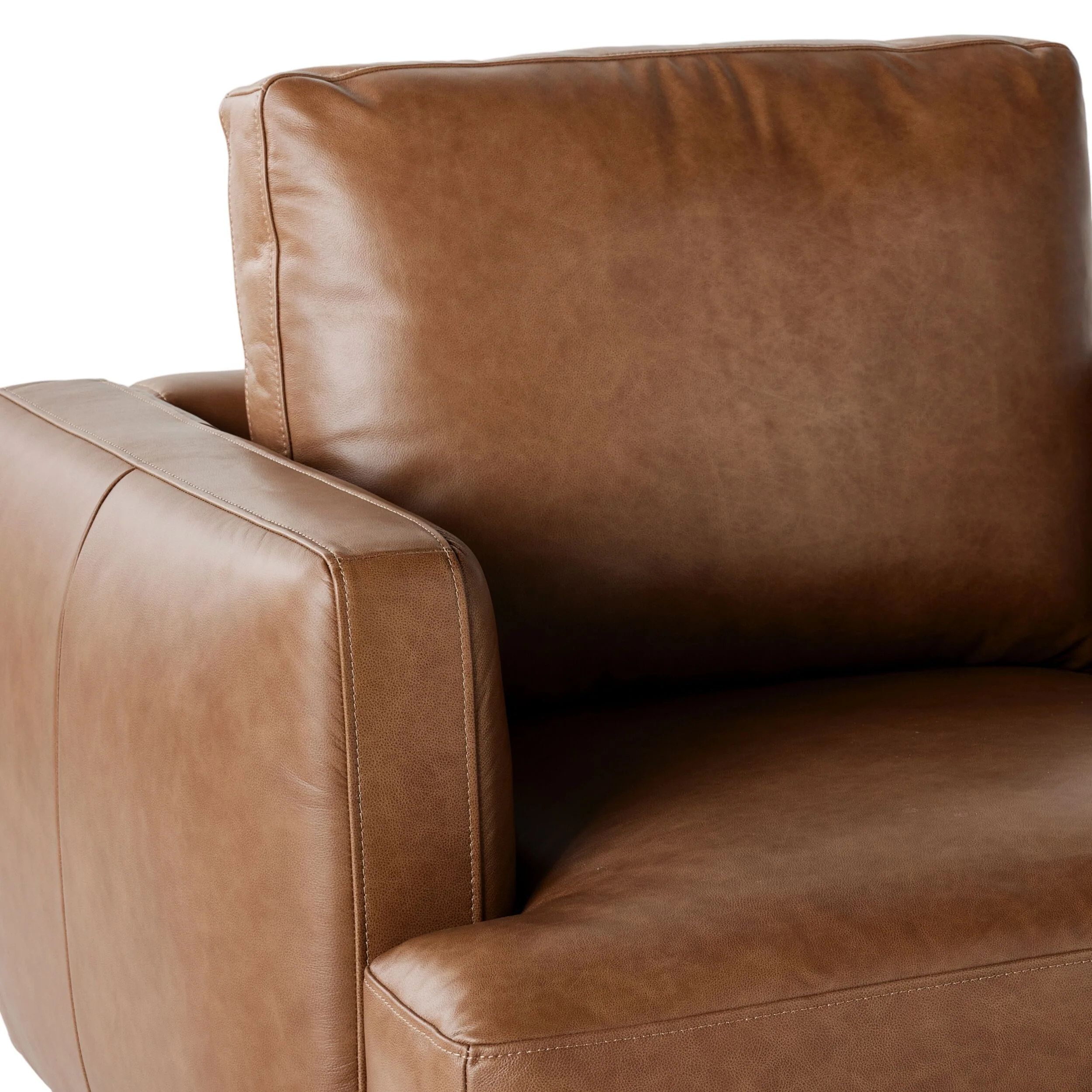 Harrison Leather Armchair Dakota Chestnut - Image 5