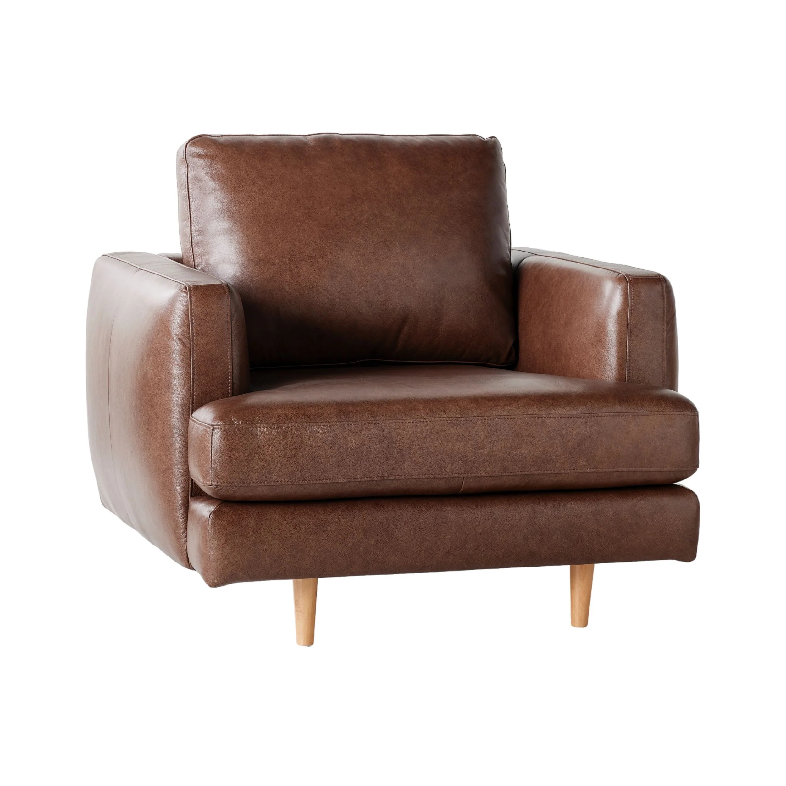 Harrison Leather Armchair Dakota Mocha - Image 2