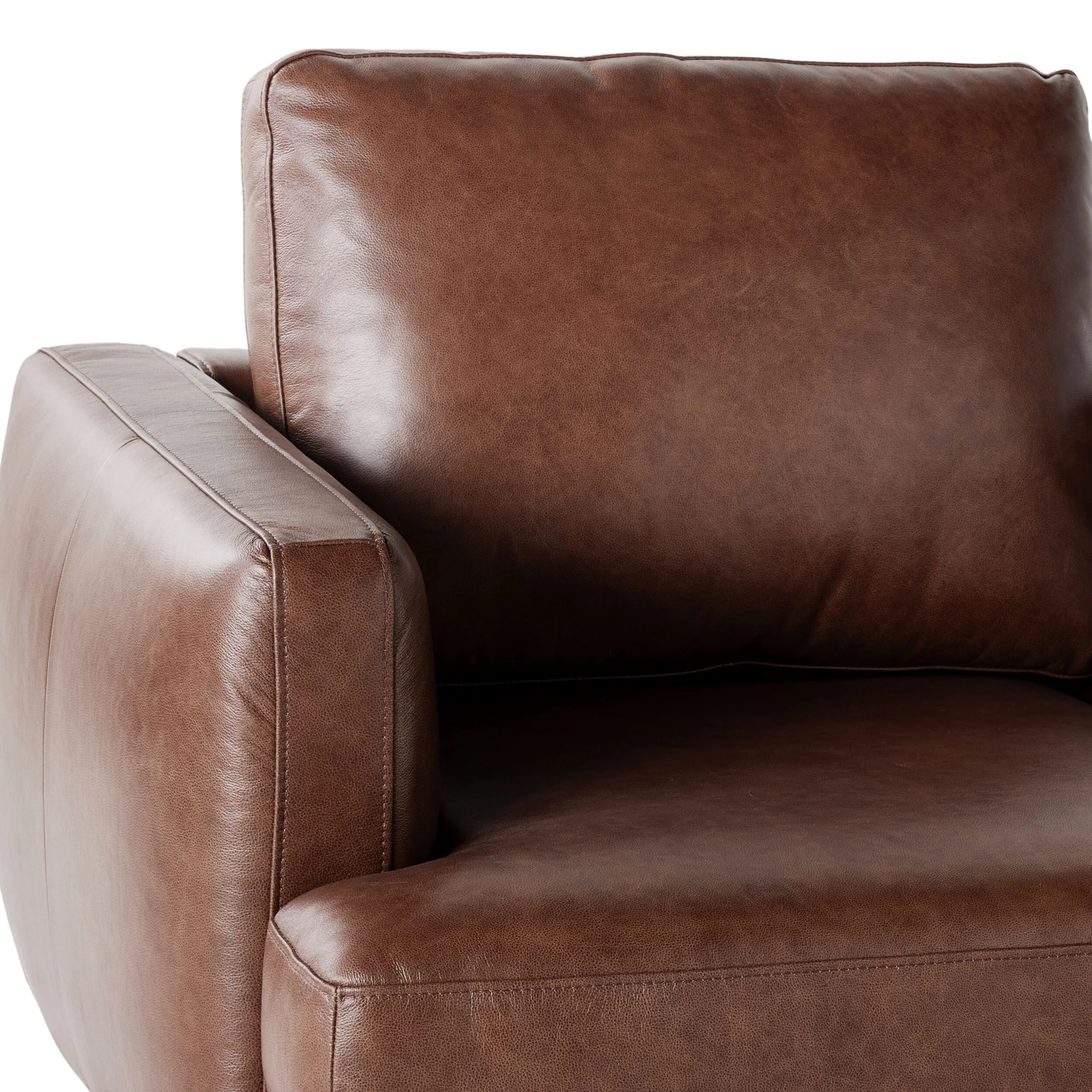 Harrison Leather Armchair Dakota Mocha - Image 5