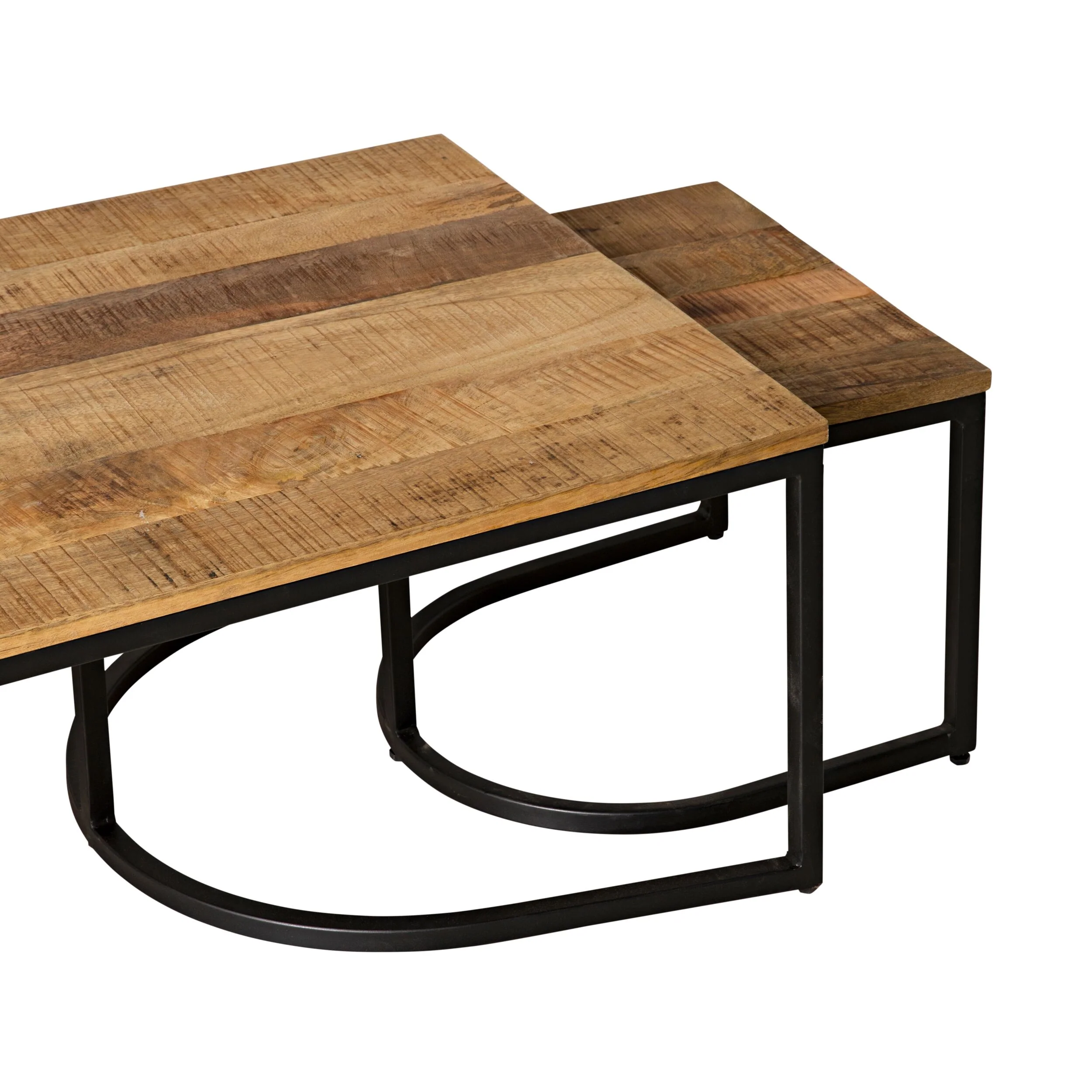 Hartford 3 Piece Nesting Timber Coffee Table Set - Image 7