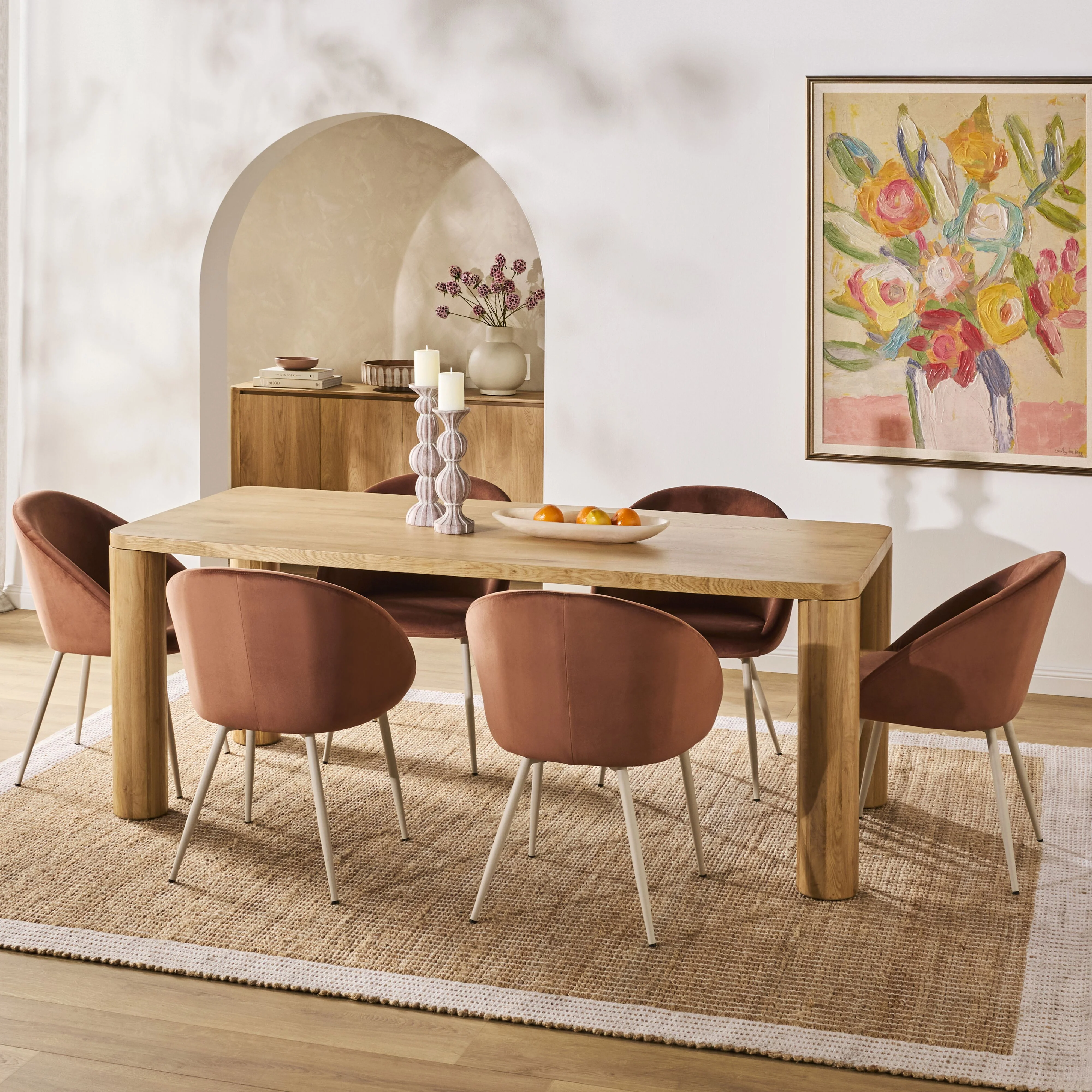 Harvey Oak Dining Table 200cm - Image 7