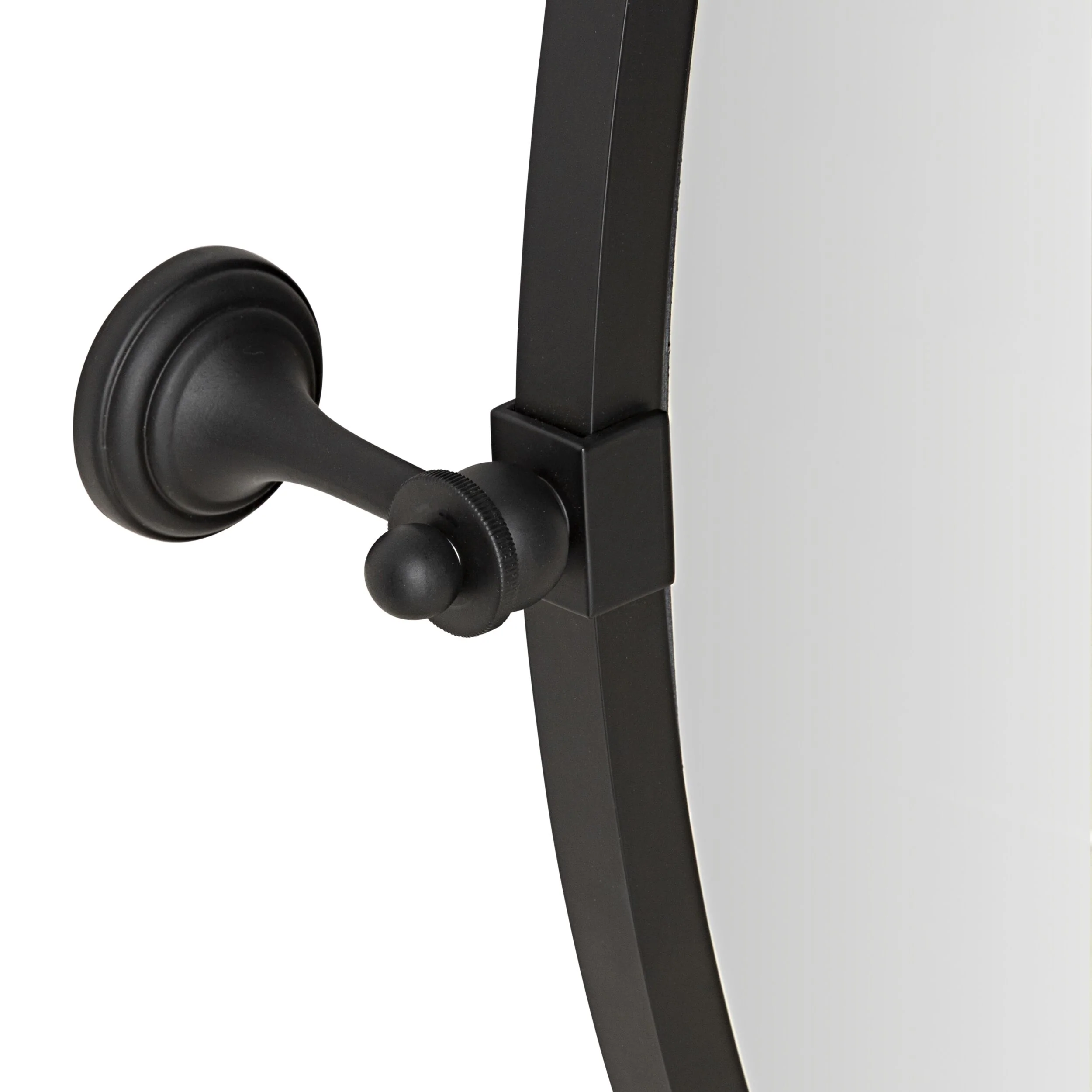 Hayden Oval Pivot Mirror Matte Black - Image 3