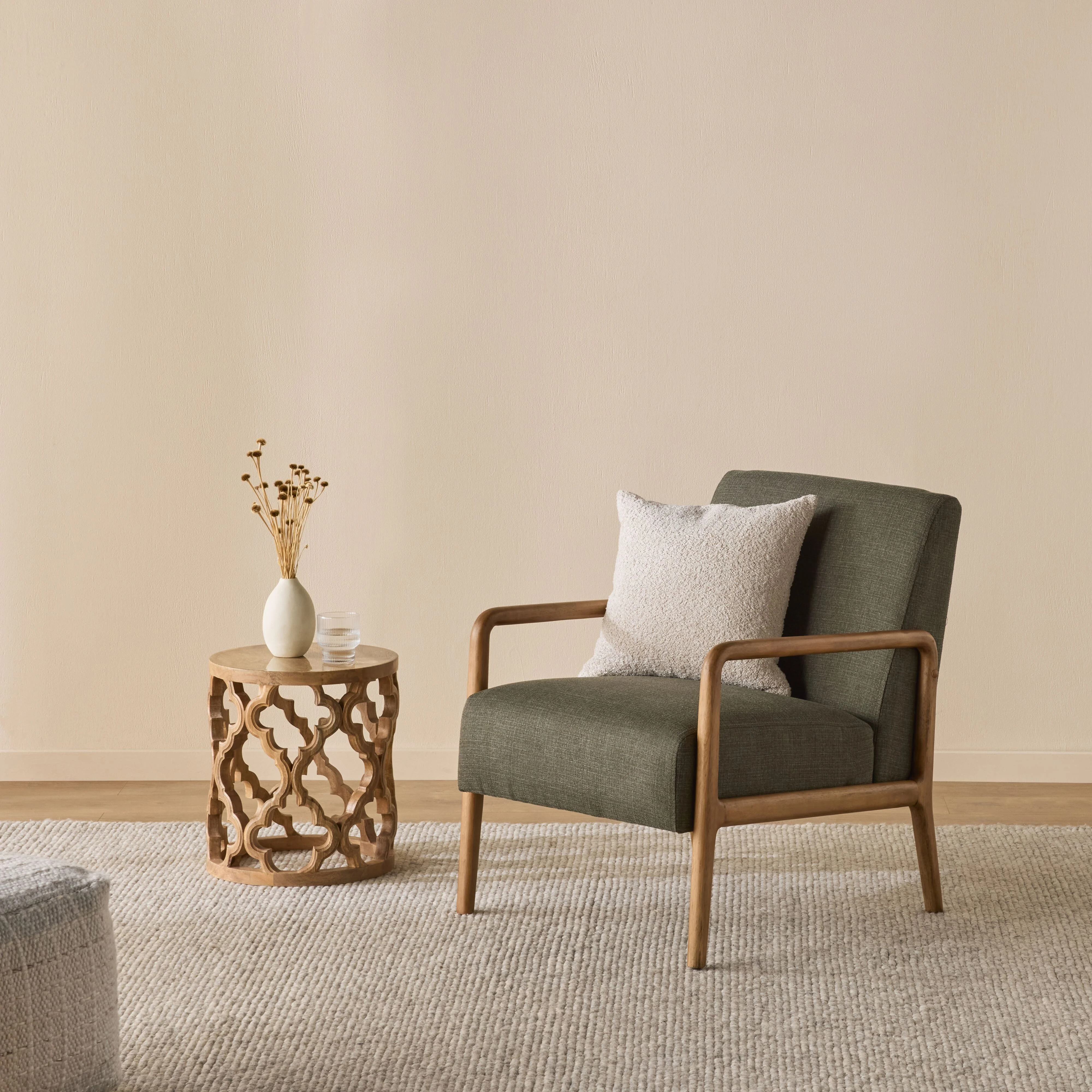 Hayes Occasional Chair Dark Green Weave - Image 7