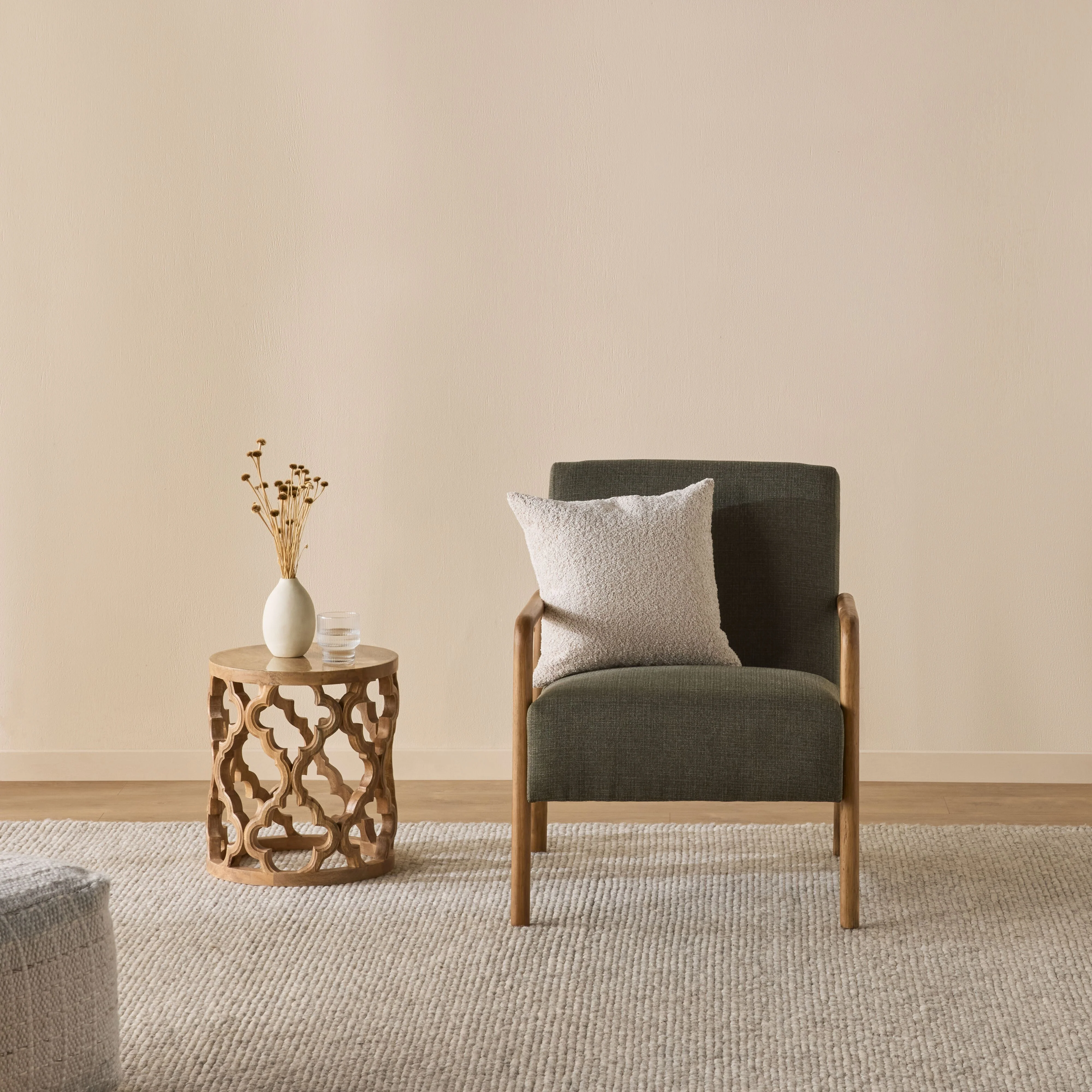 Hayes Occasional Chair Dark Green Weave - Image 8