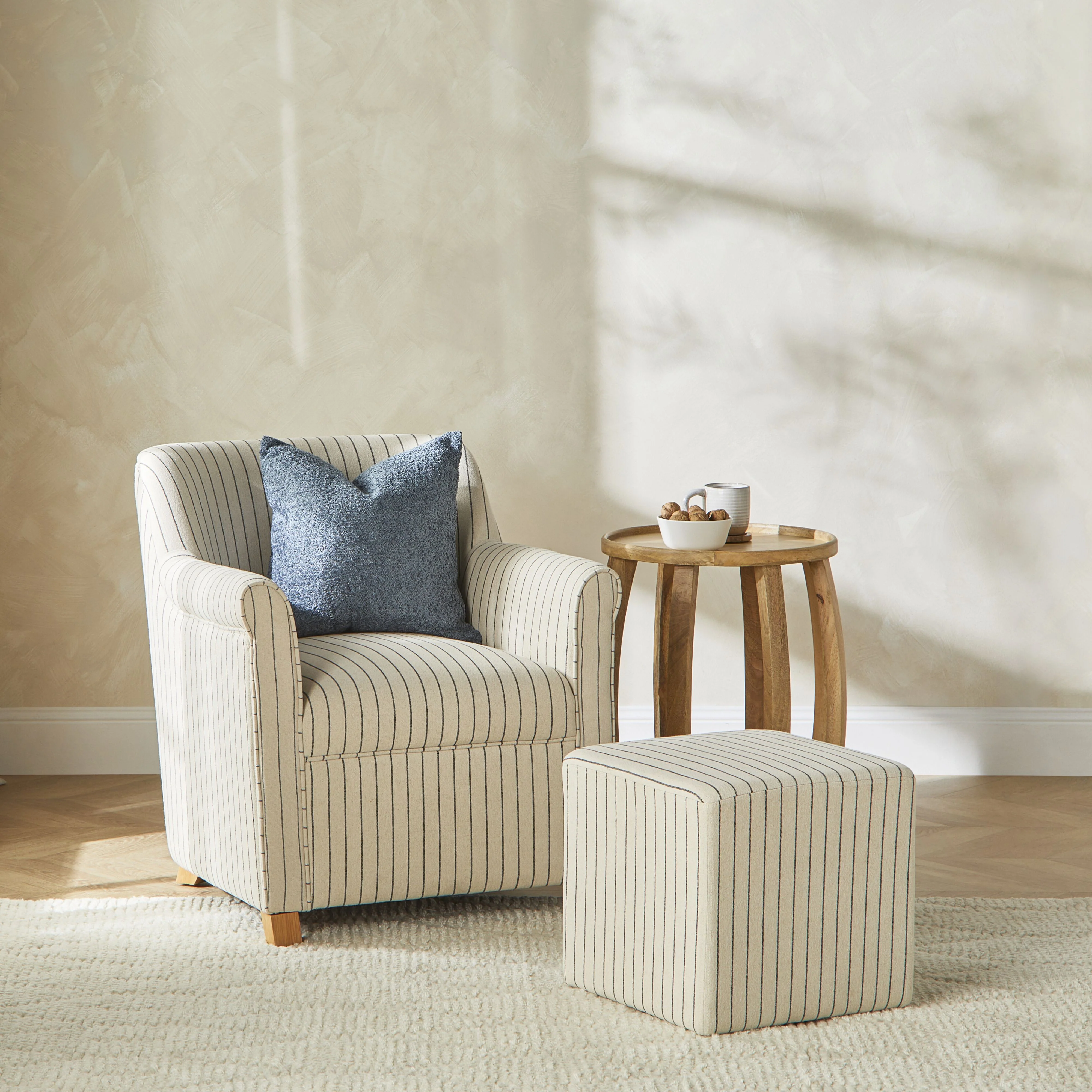 Hazel Occassional Chair Alexandra Linen Stripe - Image 10