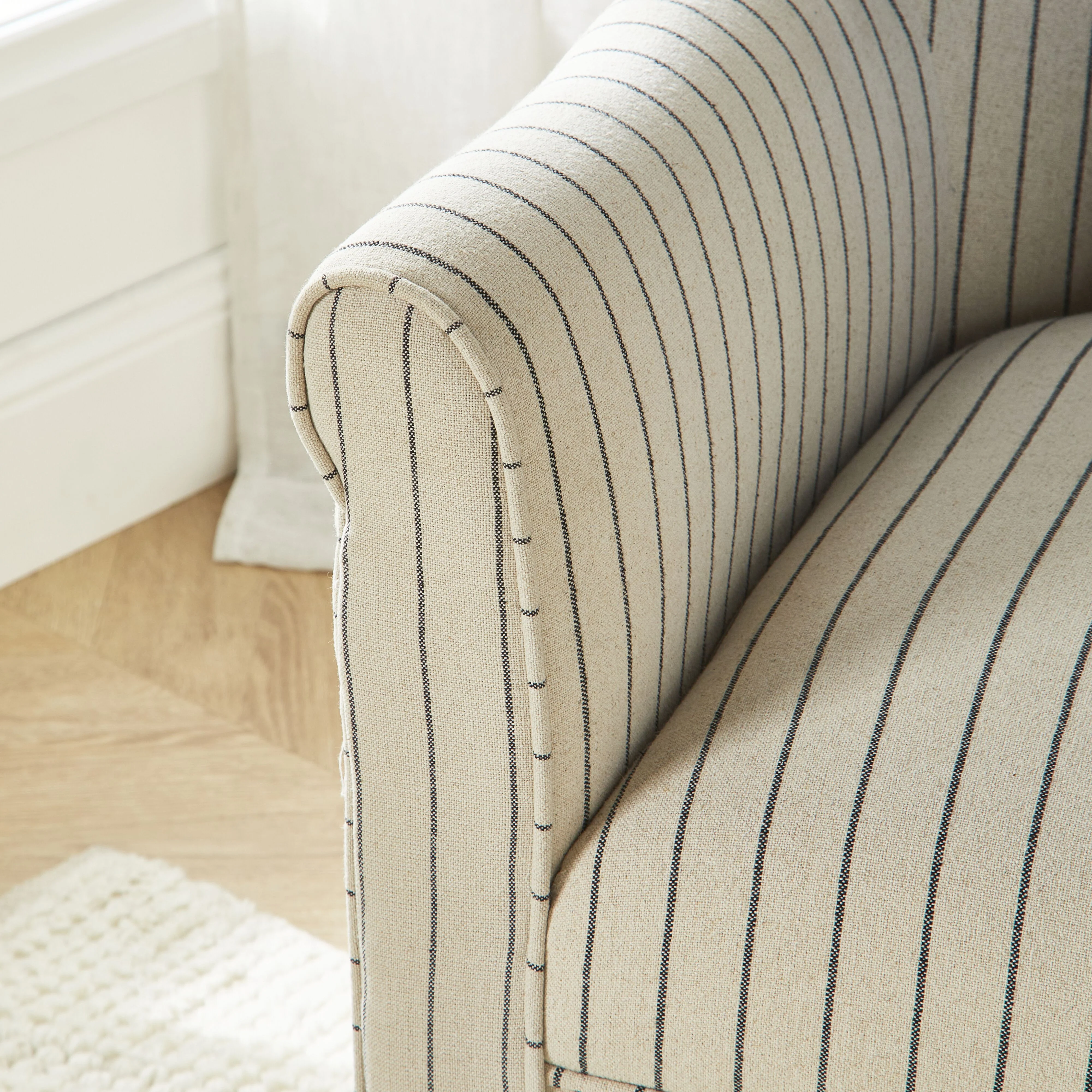 Hazel Occassional Chair Alexandra Linen Stripe - Image 11