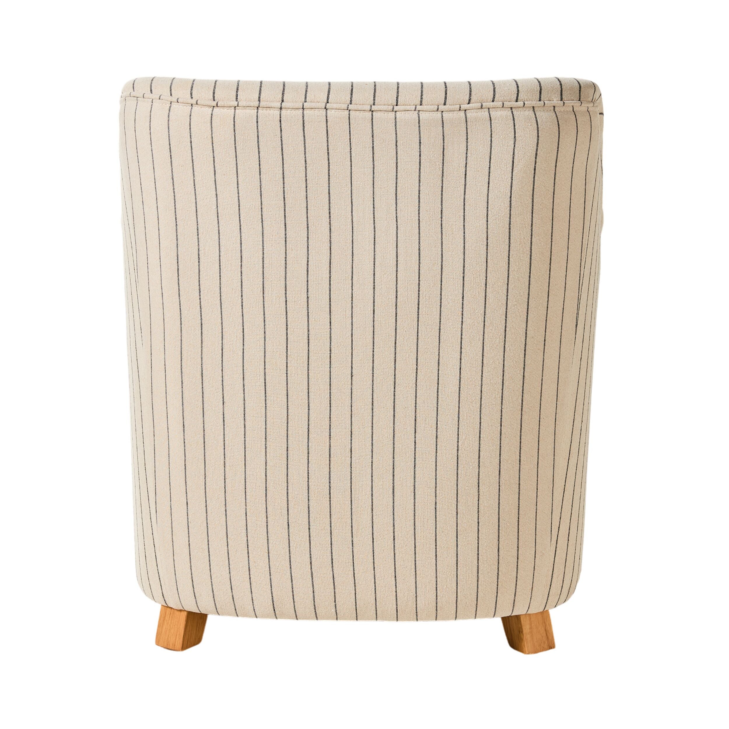 Hazel Occassional Chair Alexandra Linen Stripe - Image 4