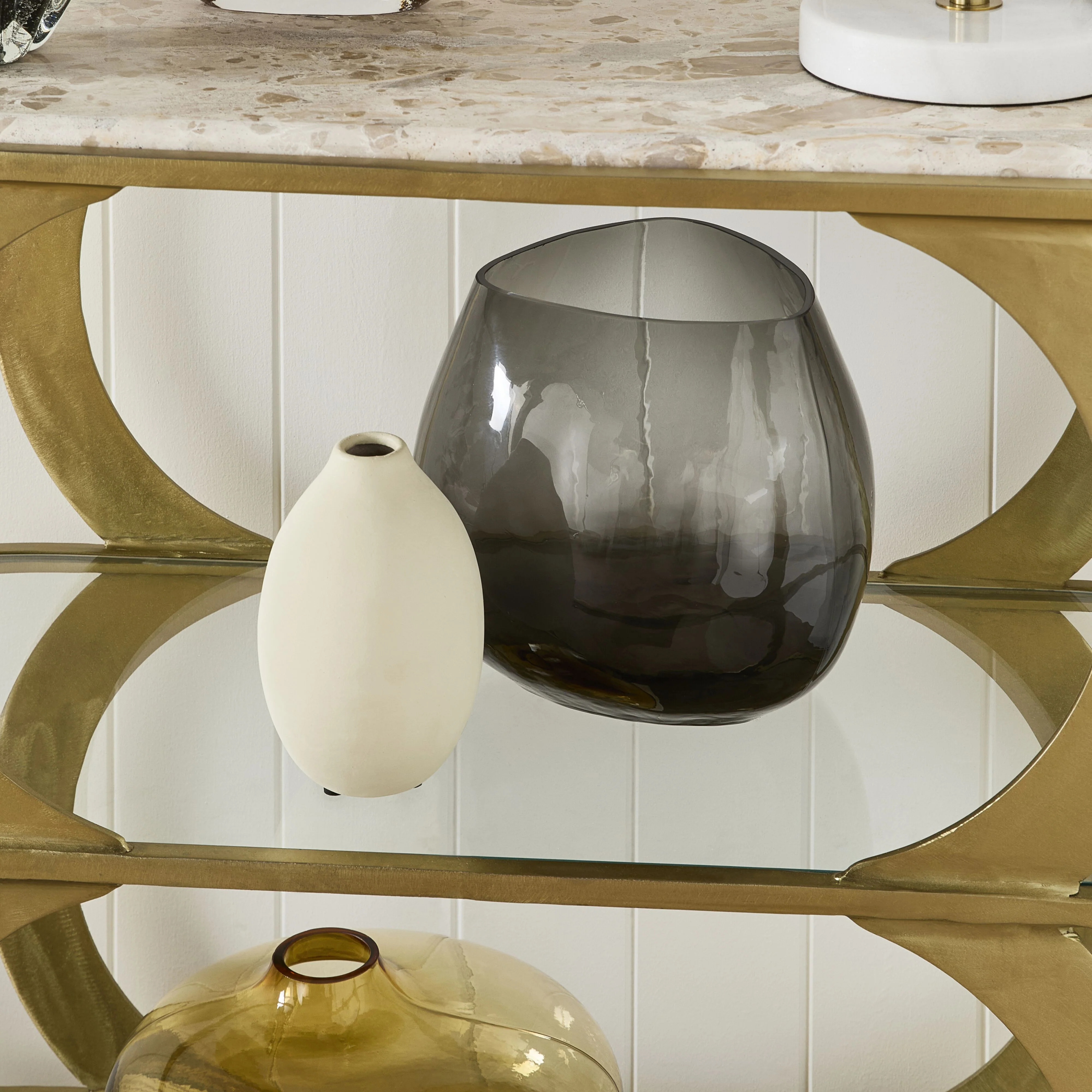 Hazy Glass Vase Smoke Medium - Image 4