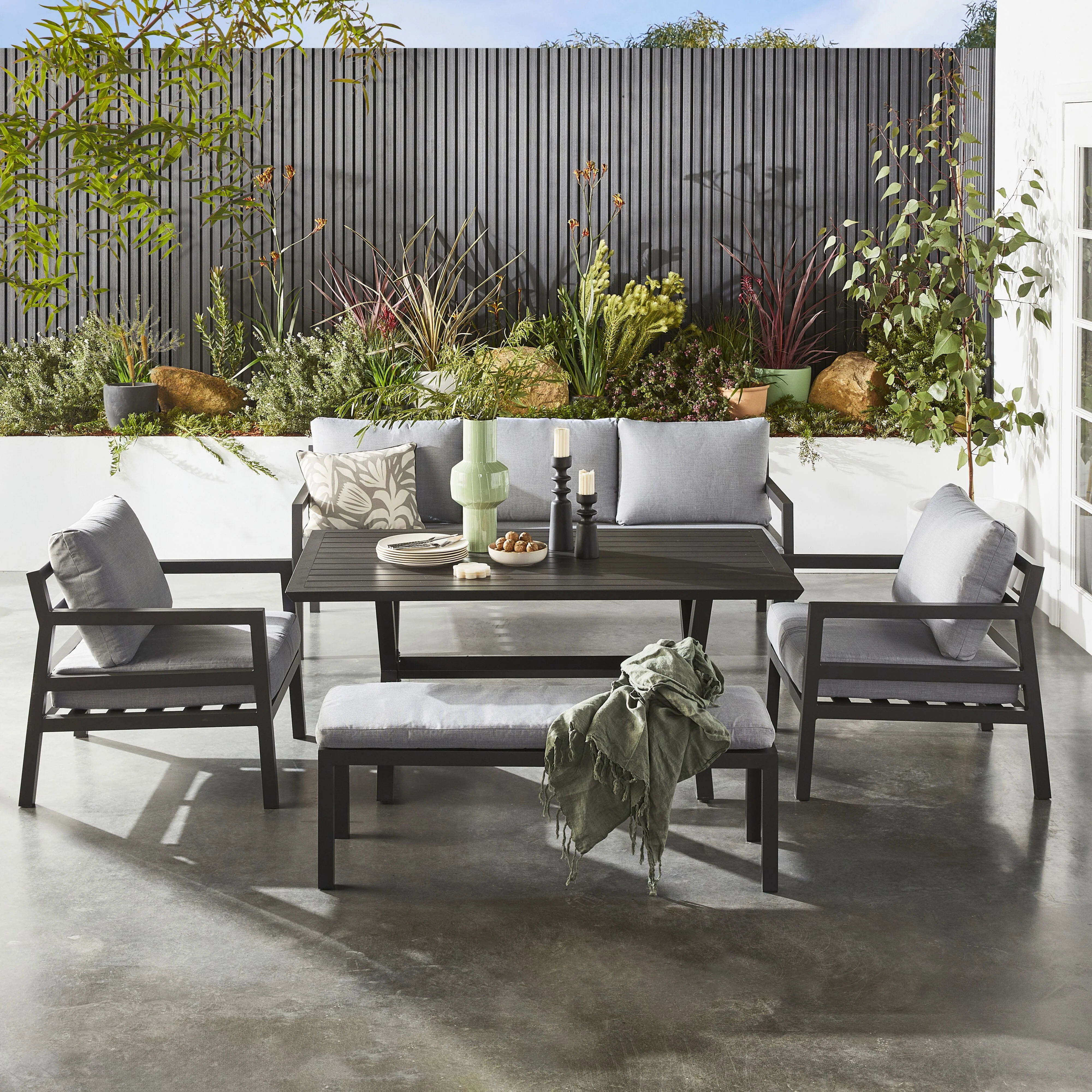 Hemmy 5 Pce Dining Set Charcoal - Image 10