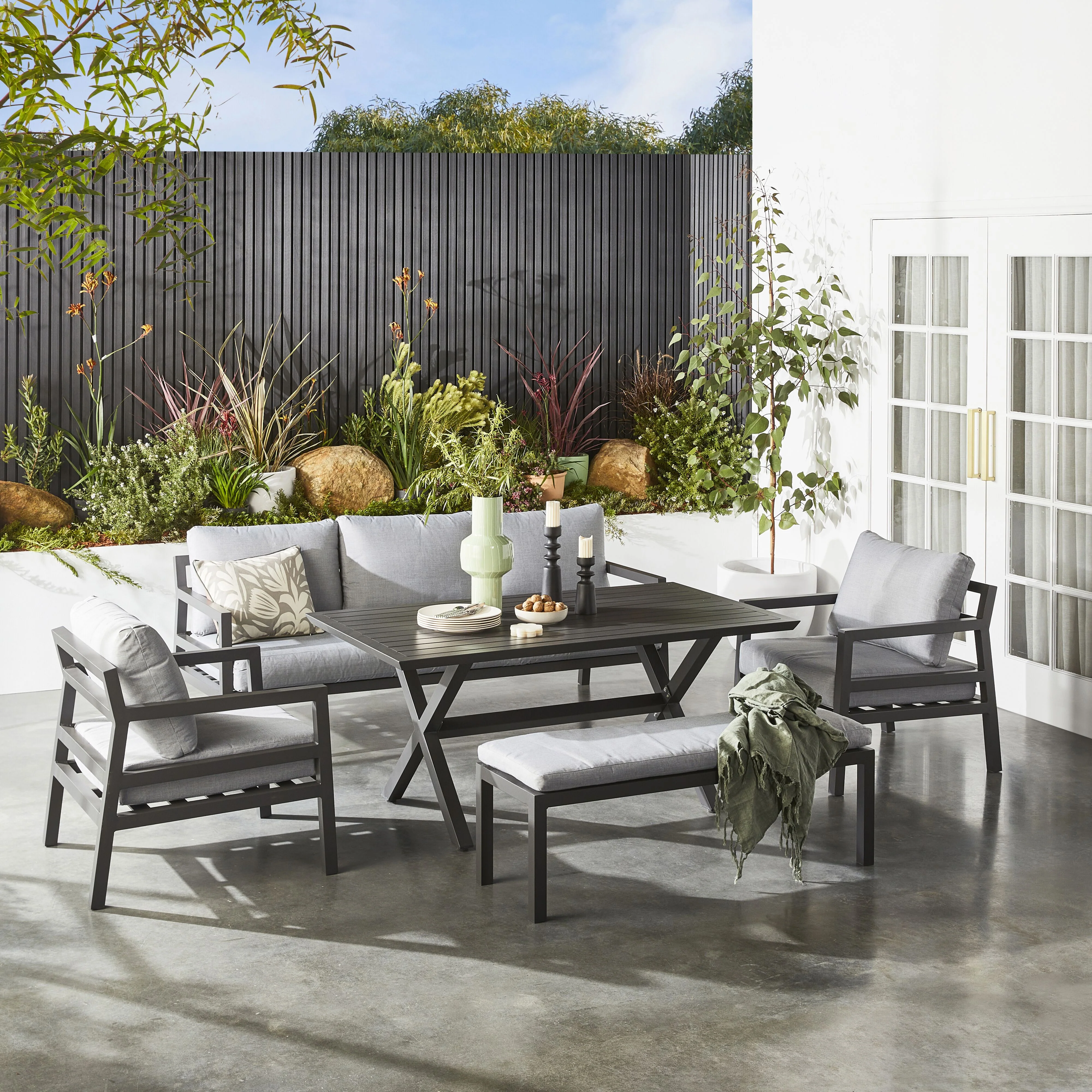 Hemmy 5 Pce Dining Set Charcoal - Image 9