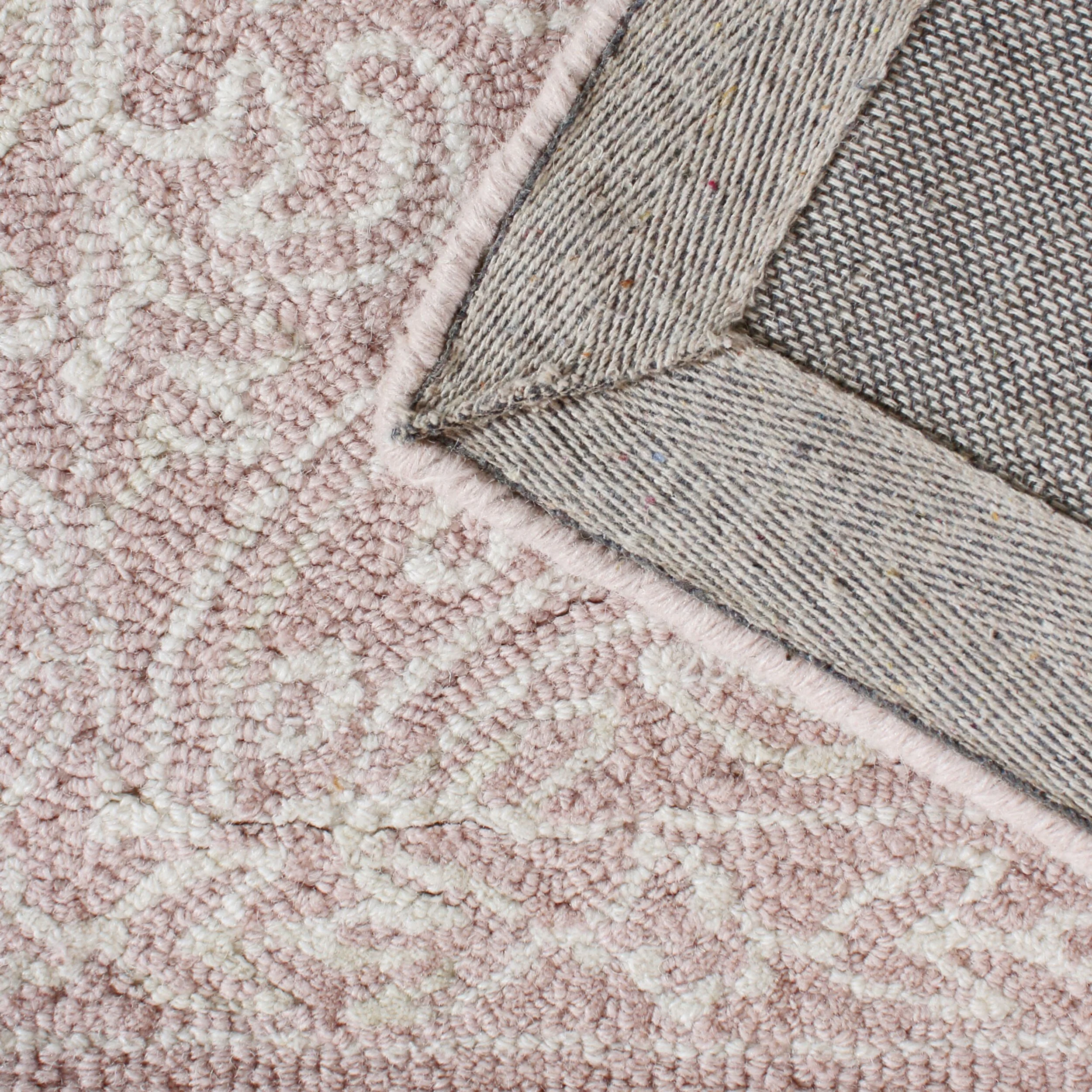 Henna Handtufted NZ Wool Rug Blush 150x240cm - Image 3