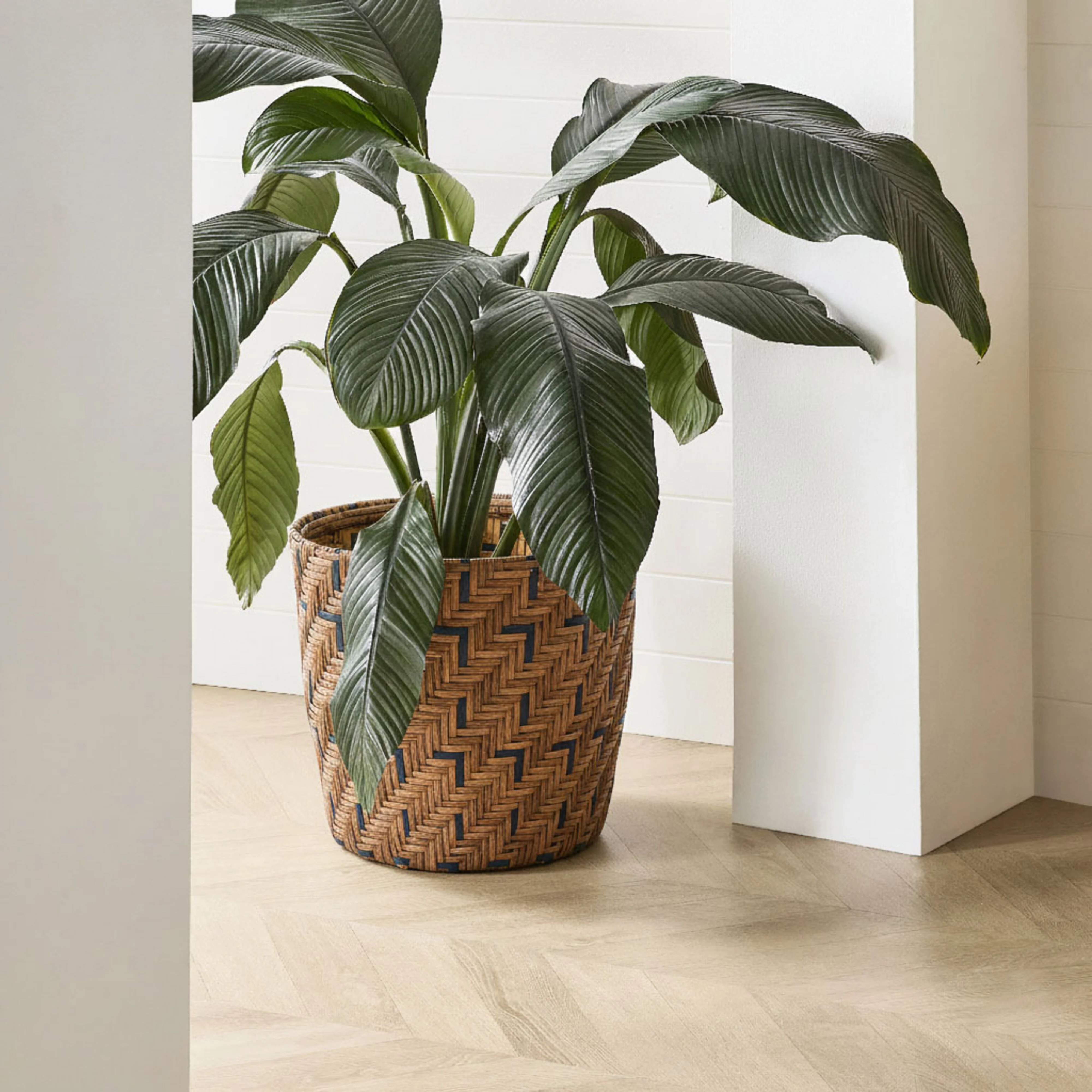 Herringbone Weave Collection Plant Basket Short - Image 4