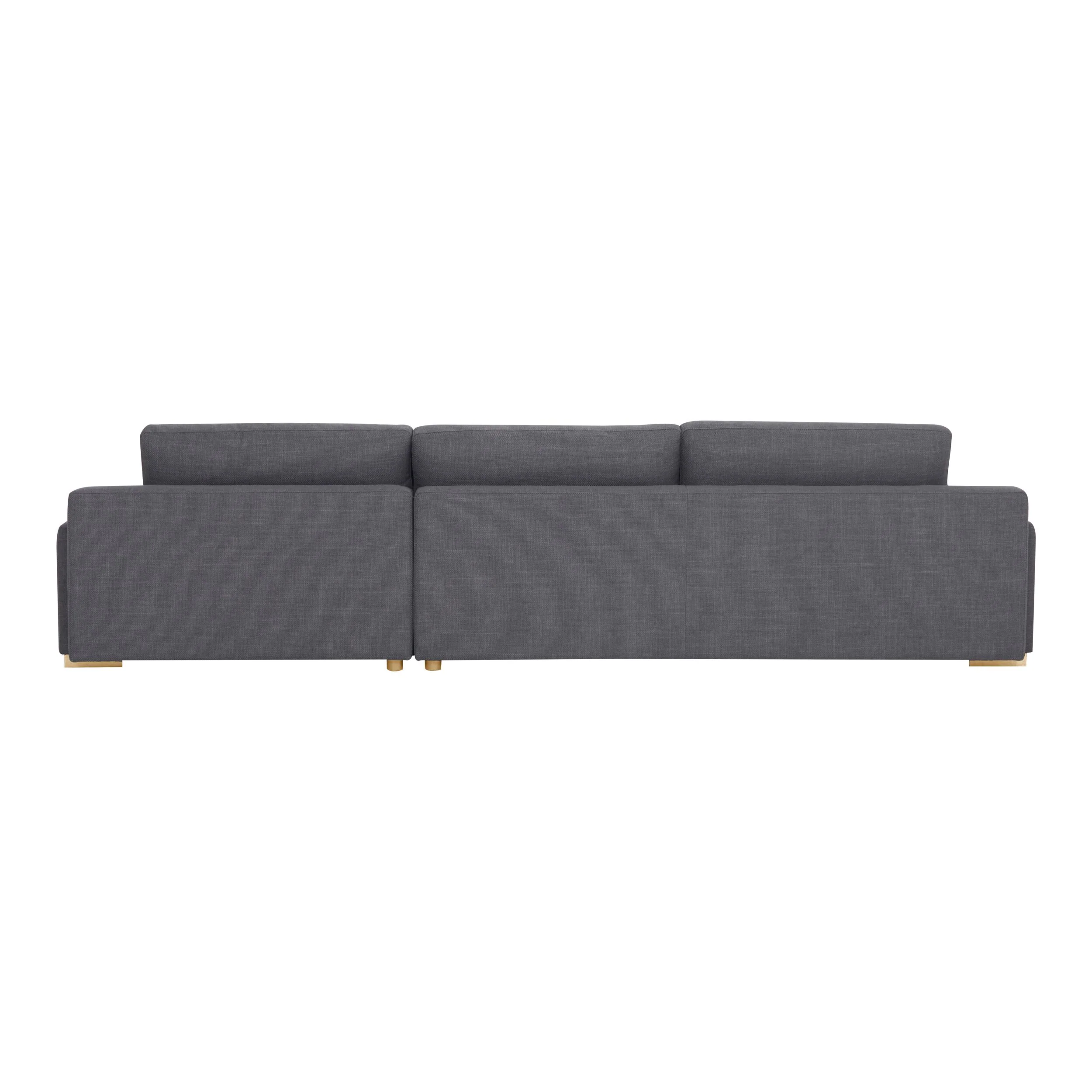 Herron 3 Seater Sofa with RHF Chaise Iron Grey Weave - Image 4