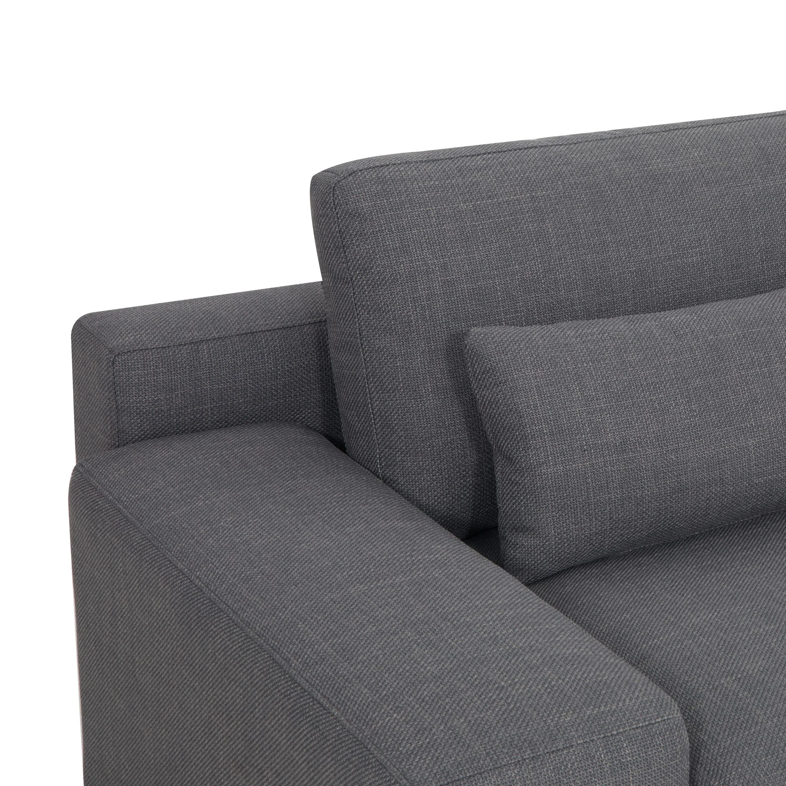 Herron 3 Seater Sofa with RHF Chaise Iron Grey Weave - Image 6