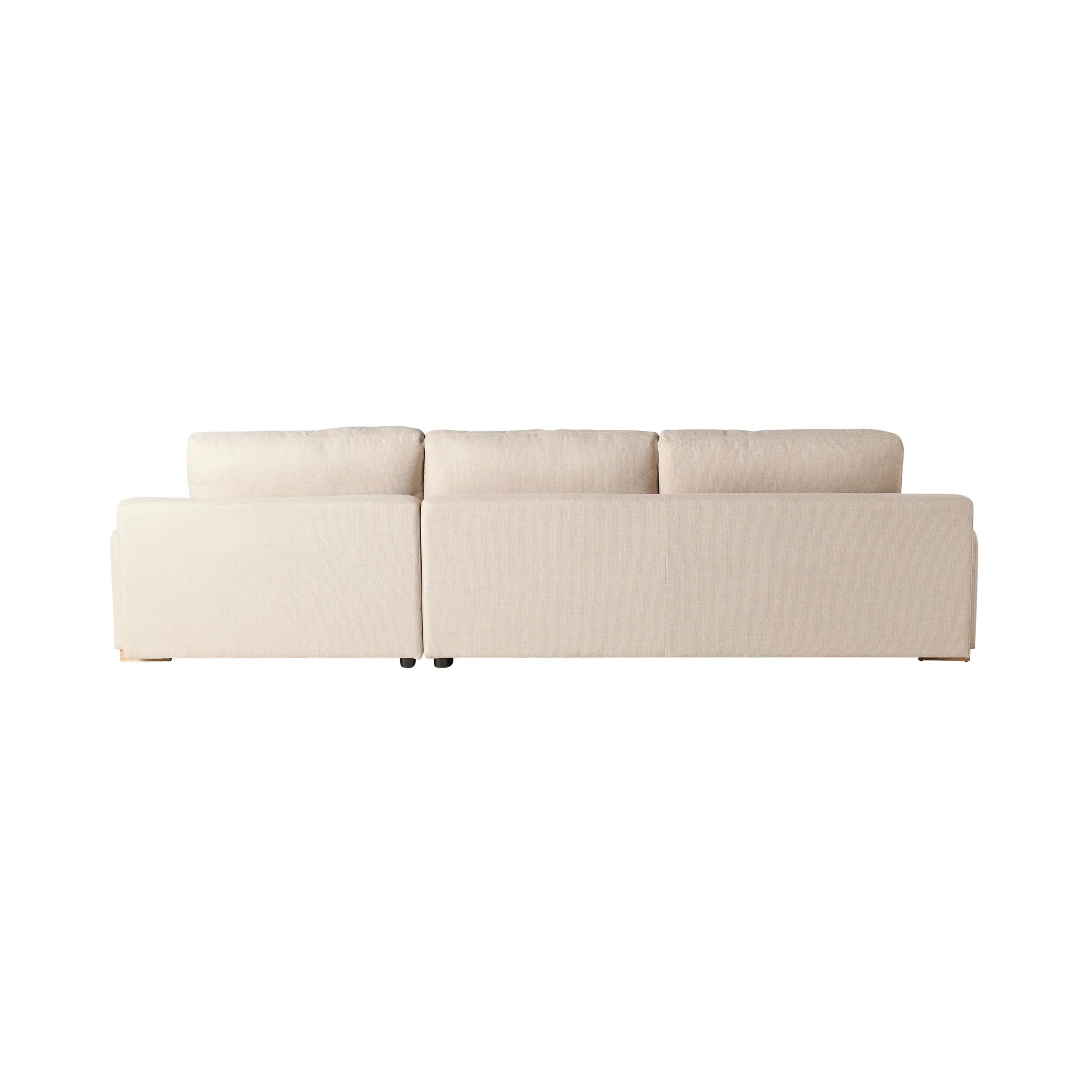 Herron 3 Seater Sofa with RHF Chaise Ivory Weave - Image 4
