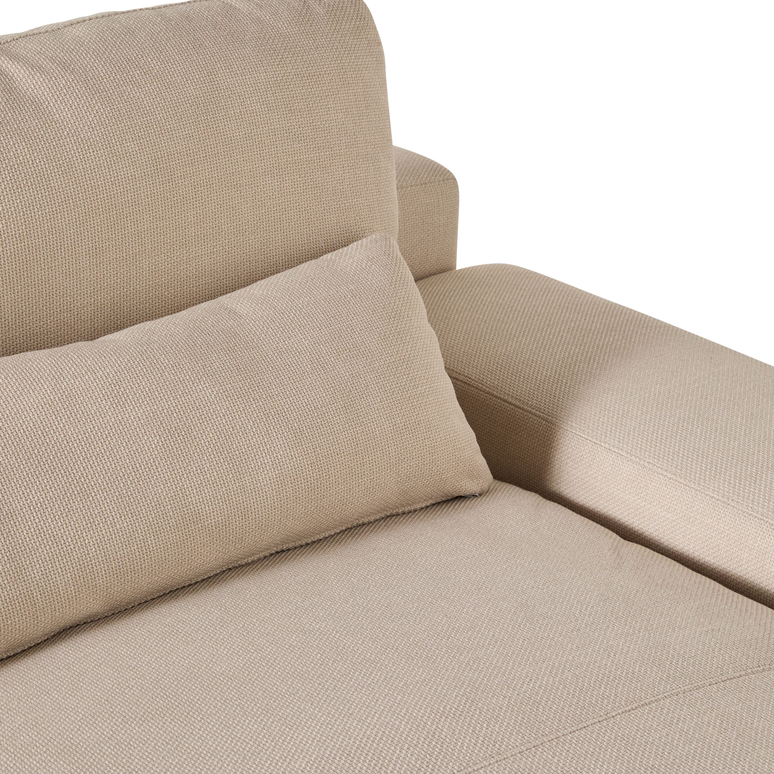 Herron 3 Seater Sofa with RHF Chaise Ivory Weave - Image 6