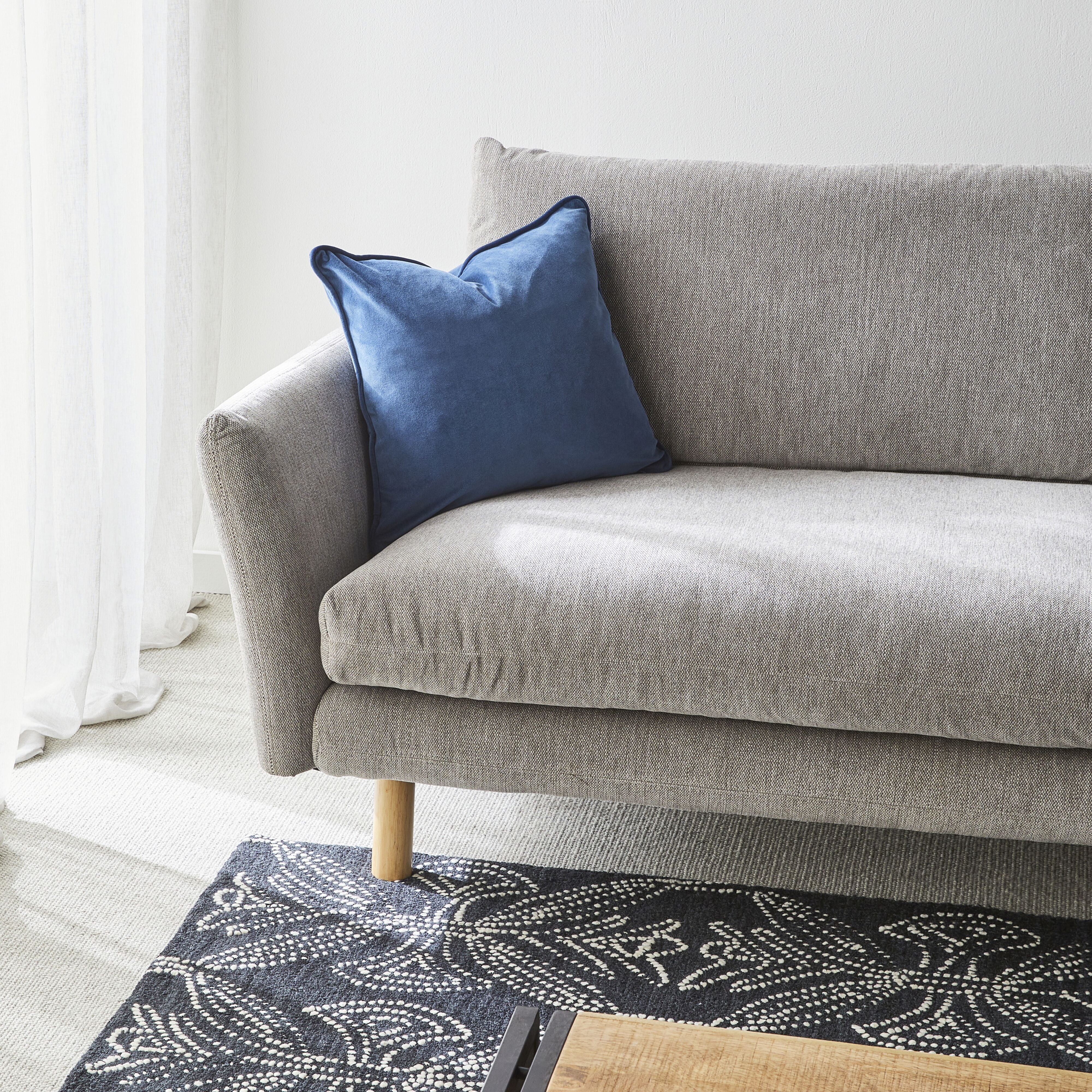 Hervey Cotton Velvet Cushion Navy 45x45cm - Image 3