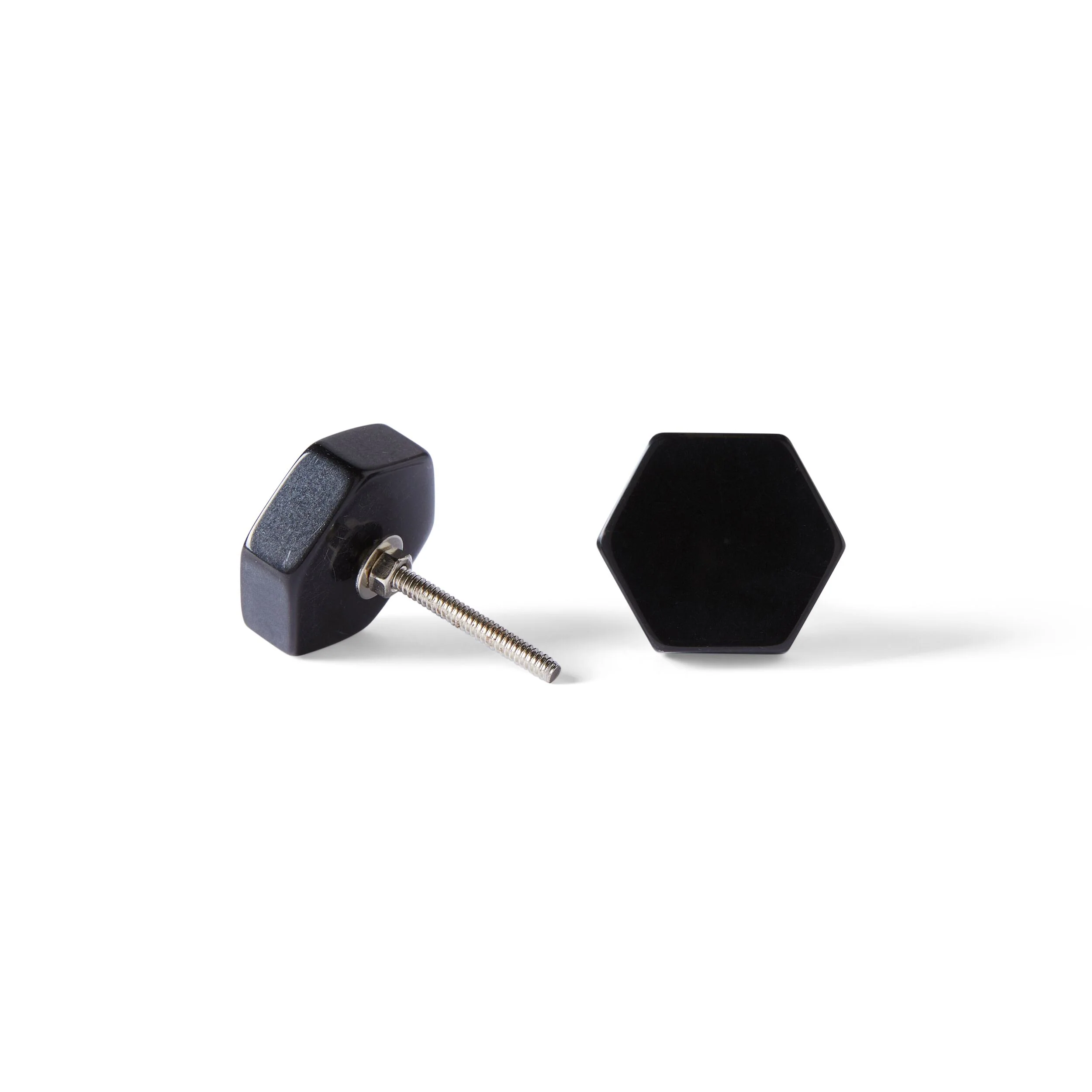 Hexagon Ceramic Knob 4cm - Image 3