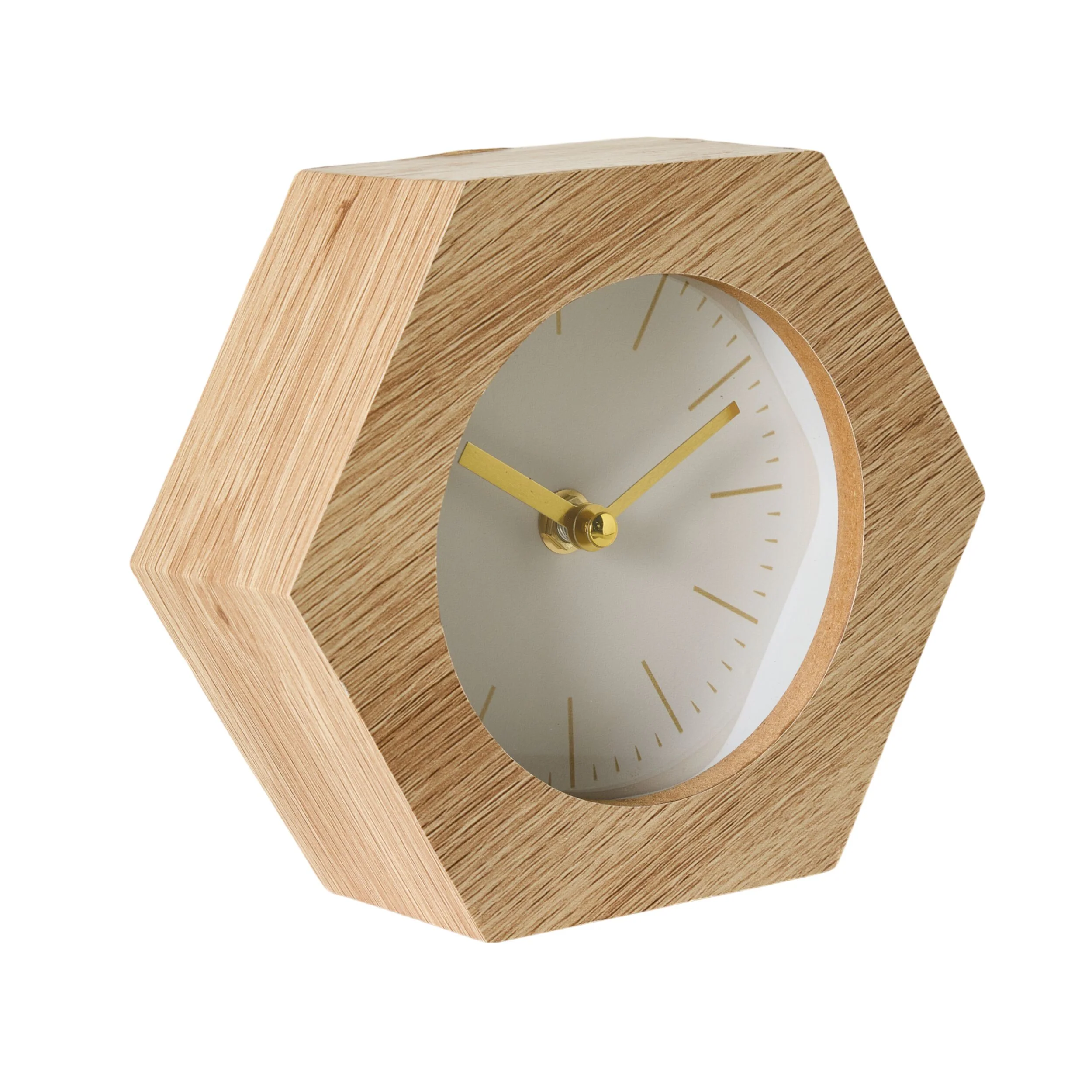 Hexagon Mantel Clock 18x6x15.5cm - Image 2