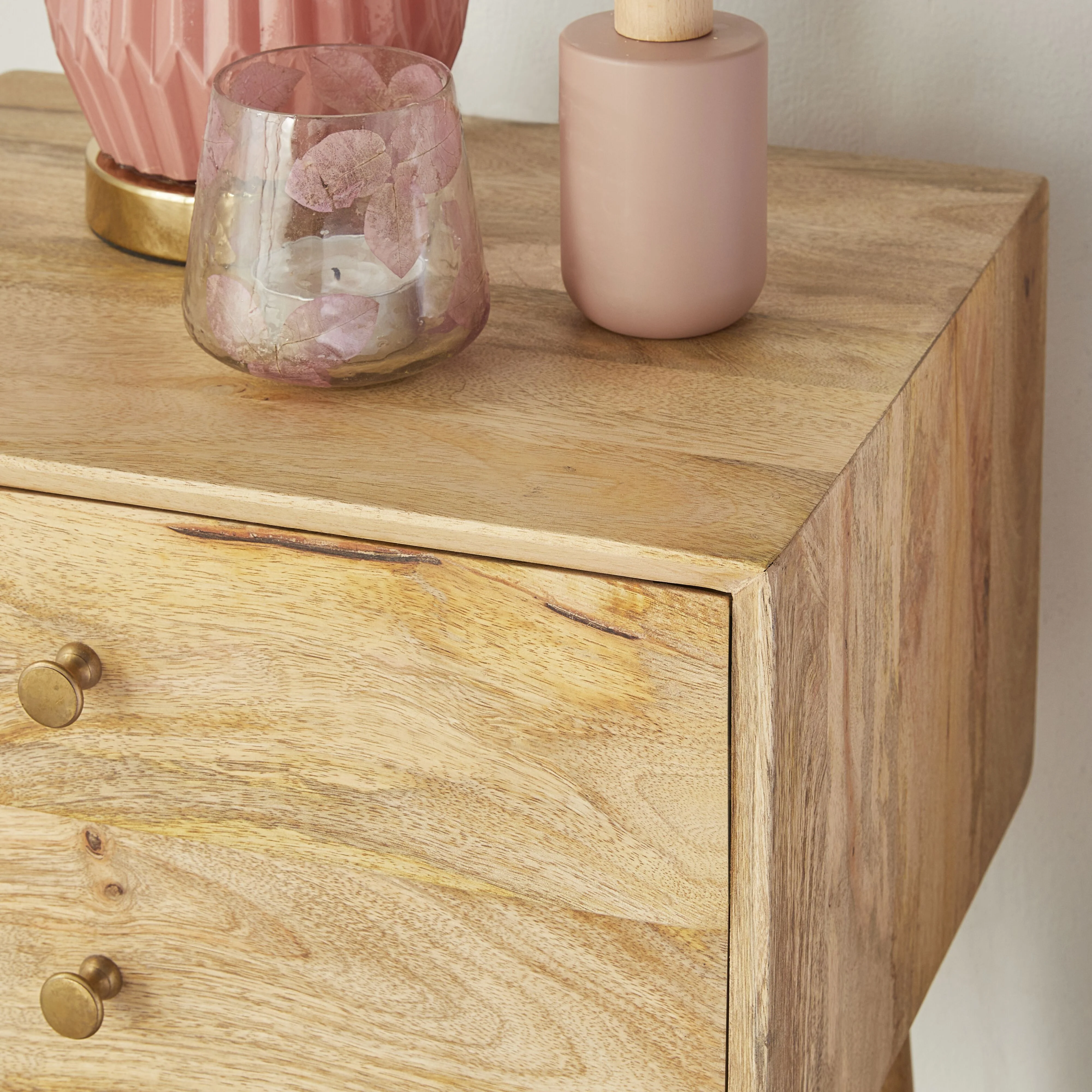 Hopper Mid-Century 2 Drawer Side Table Natural Brown - Image 5