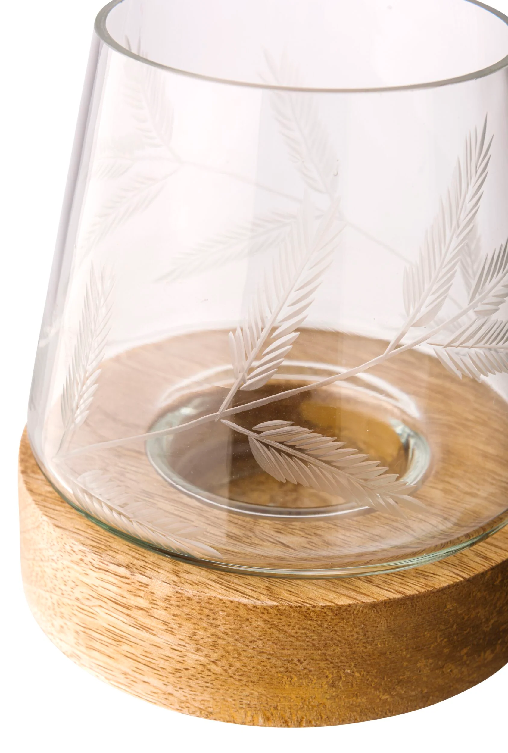 Hurricane Etched Glass Lantern 13x12cm - Image 2
