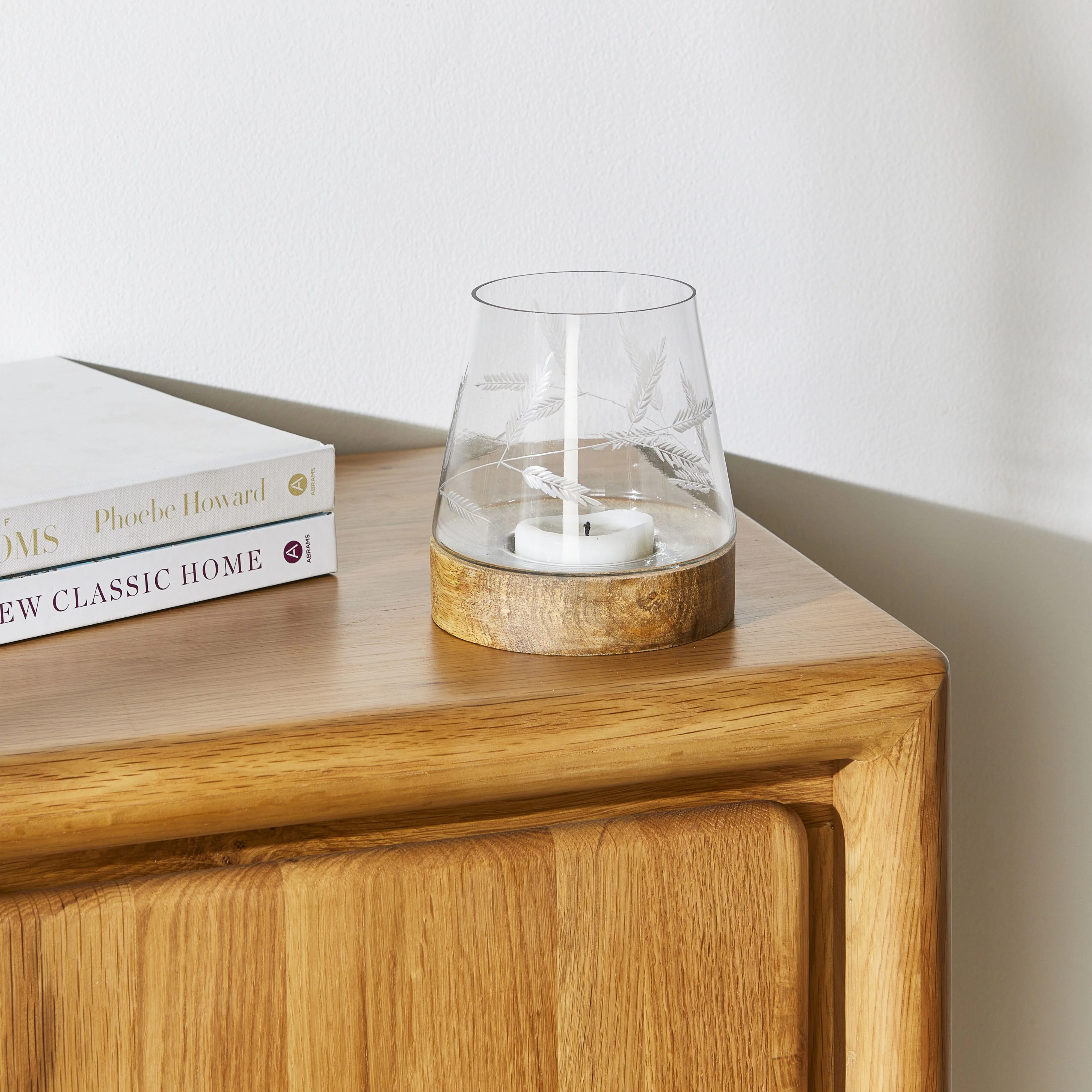 Hurricane Etched Glass Lantern 13x12cm - Image 3