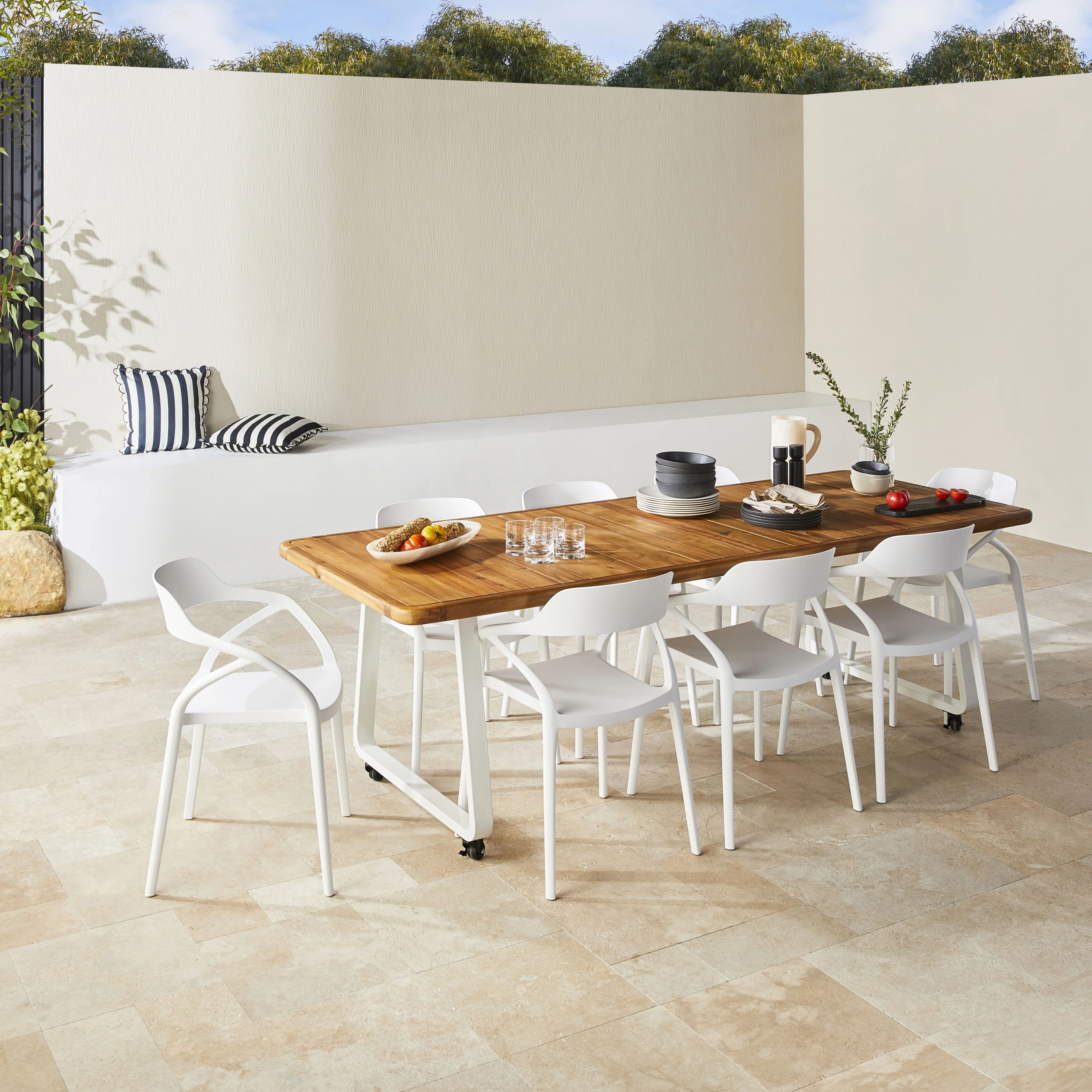 Inigo Outdoor Dining Chair White - Image 11